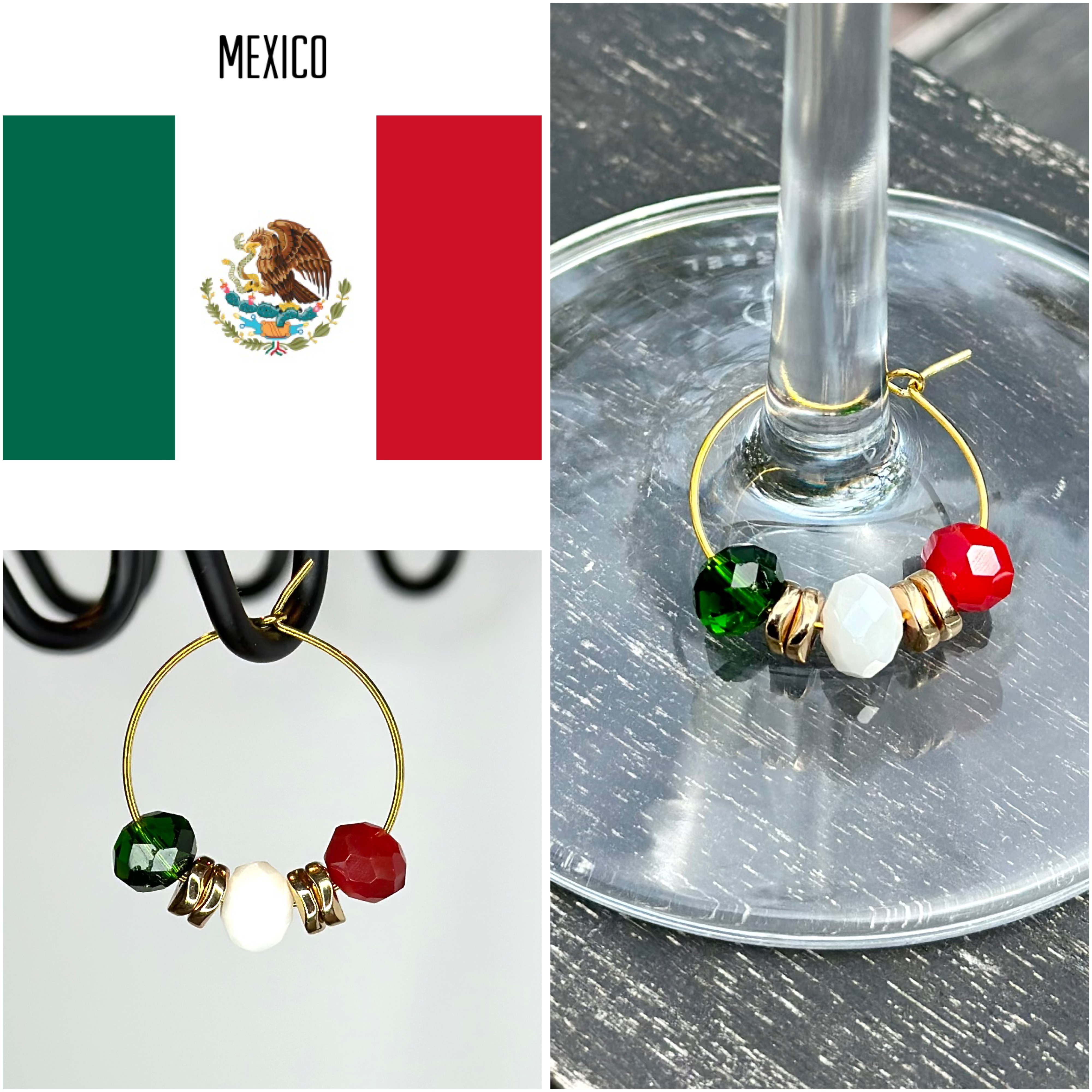 Mexico-Themed Wine Glass Charm