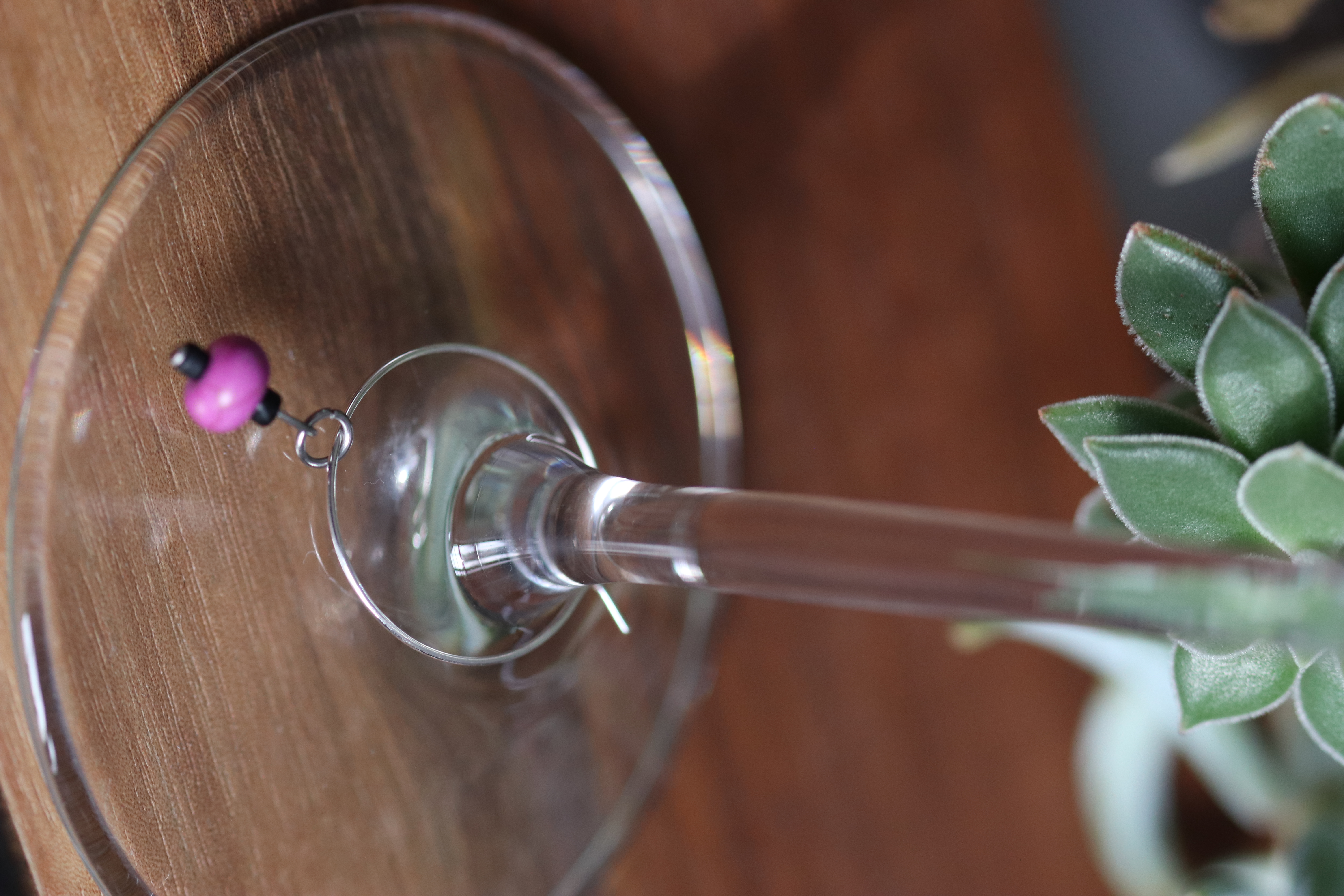 Mulberry Wagnerite Wine Charm called "Mulberry Vines" 