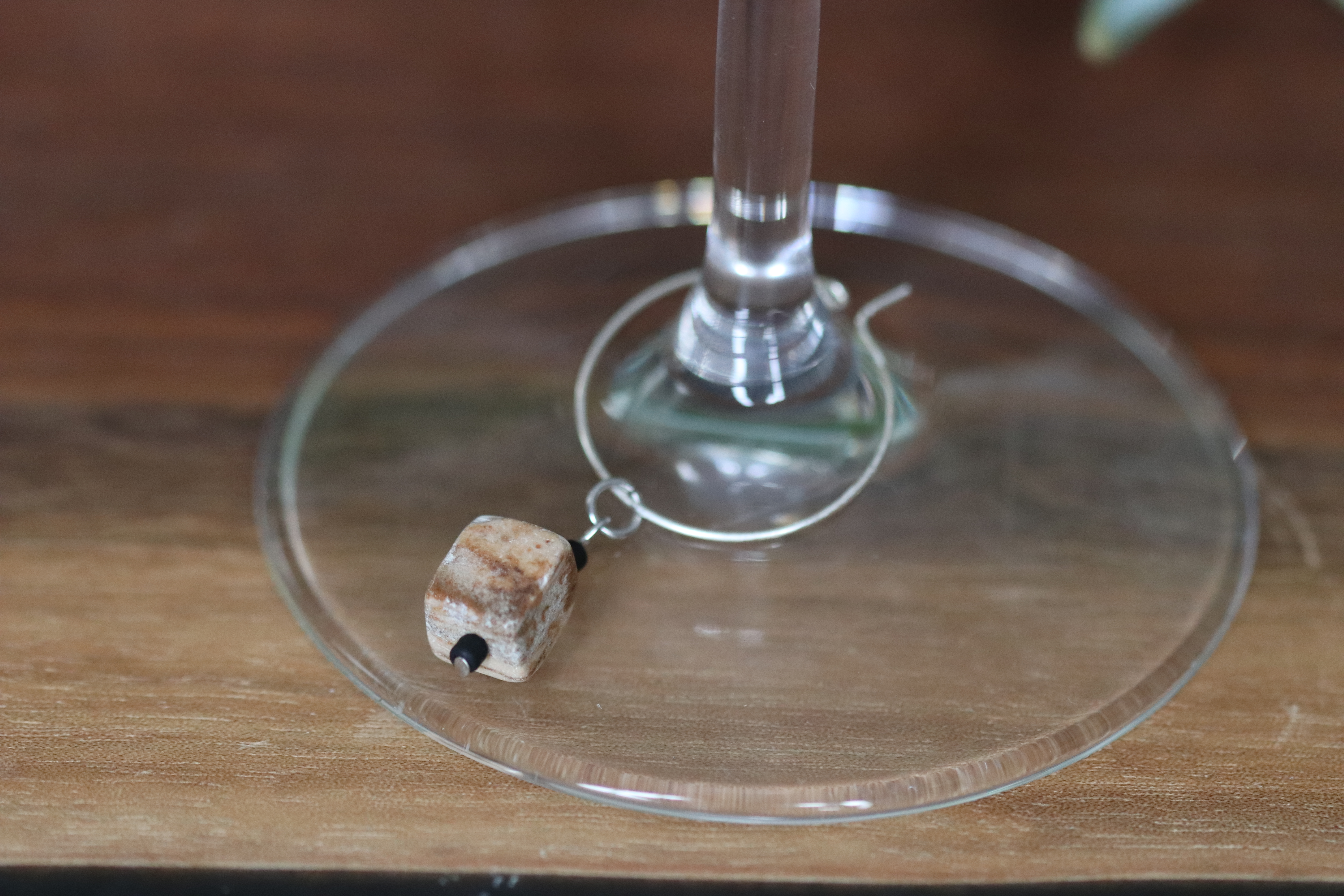 Tan and Brown Wine Charm called "Bedrock"