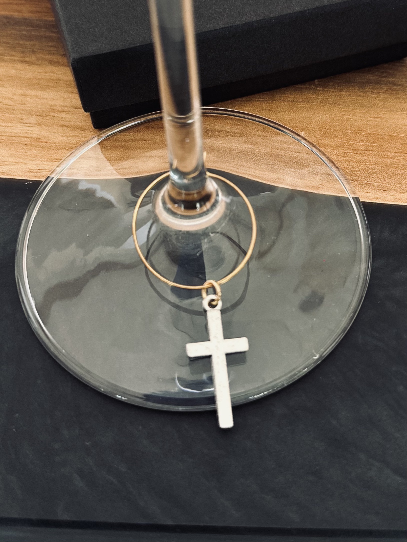 Classy Spiritual Accessories - Silver Cross Wine Charm