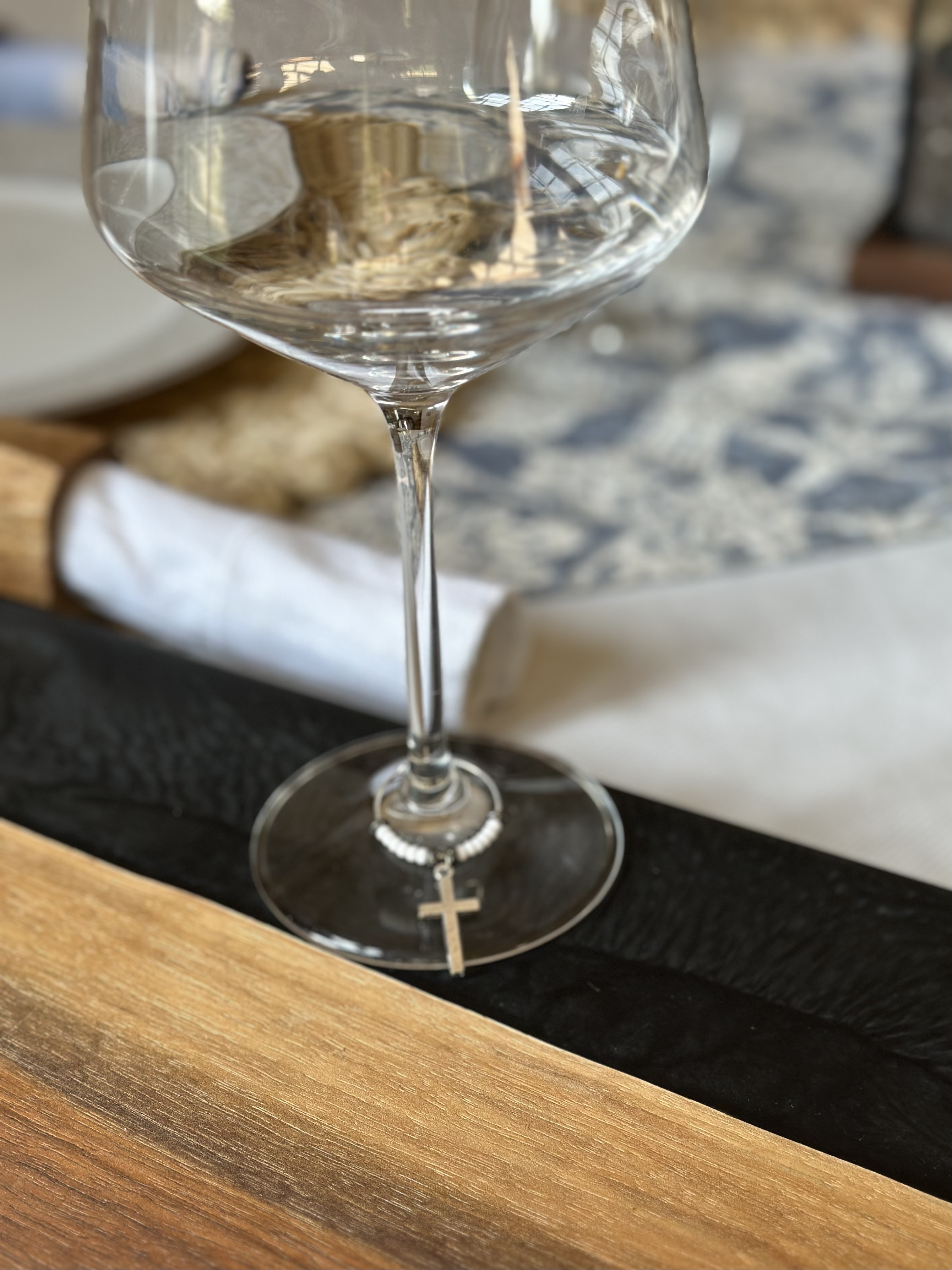 Classy Spiritual Accessories - Silver Cross Wine Charm