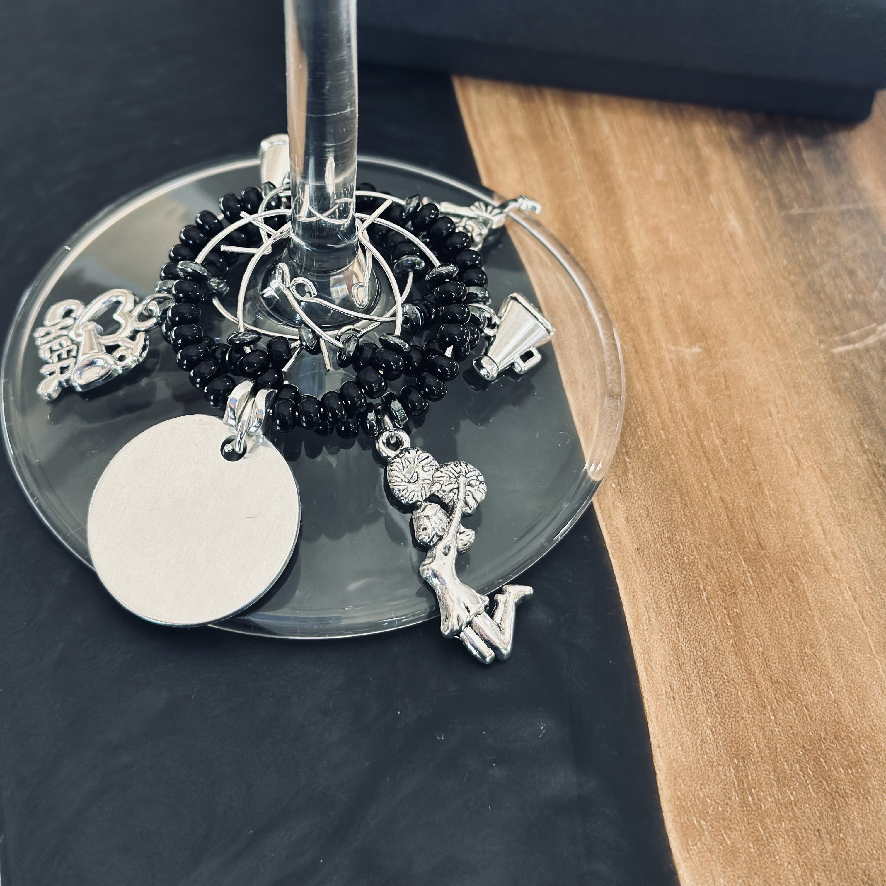 Cheerleading Wine Glass Charms - Create your own set!