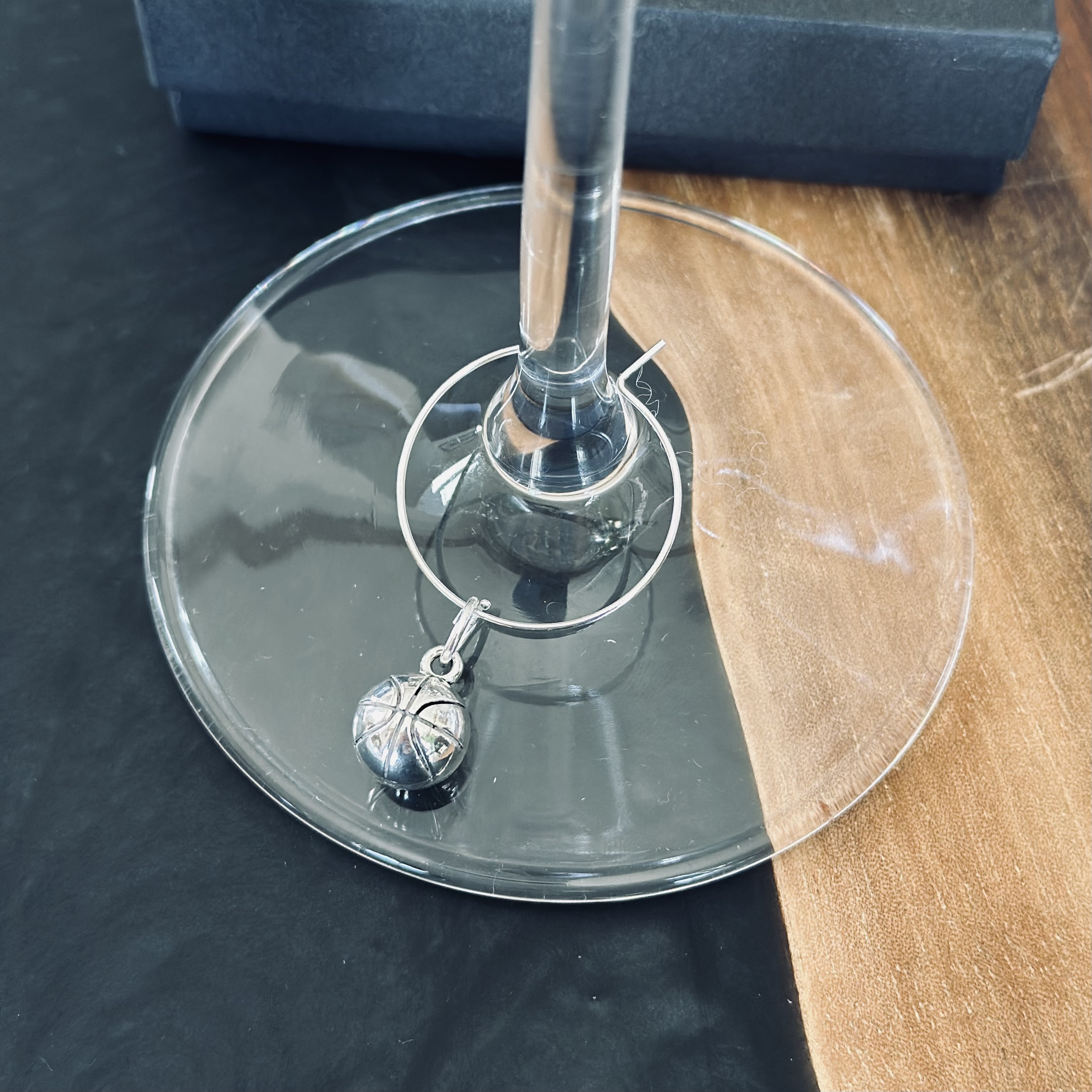 Basketball Wine Glass Charm
