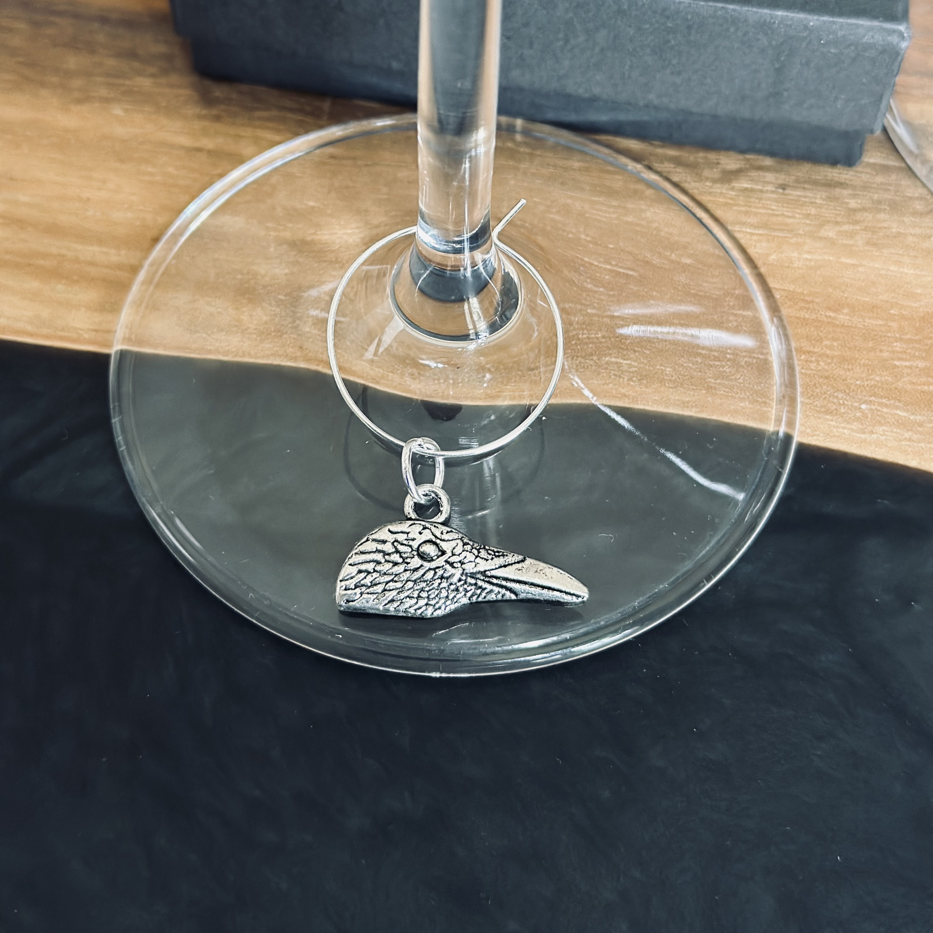 Raven Wine Charm
