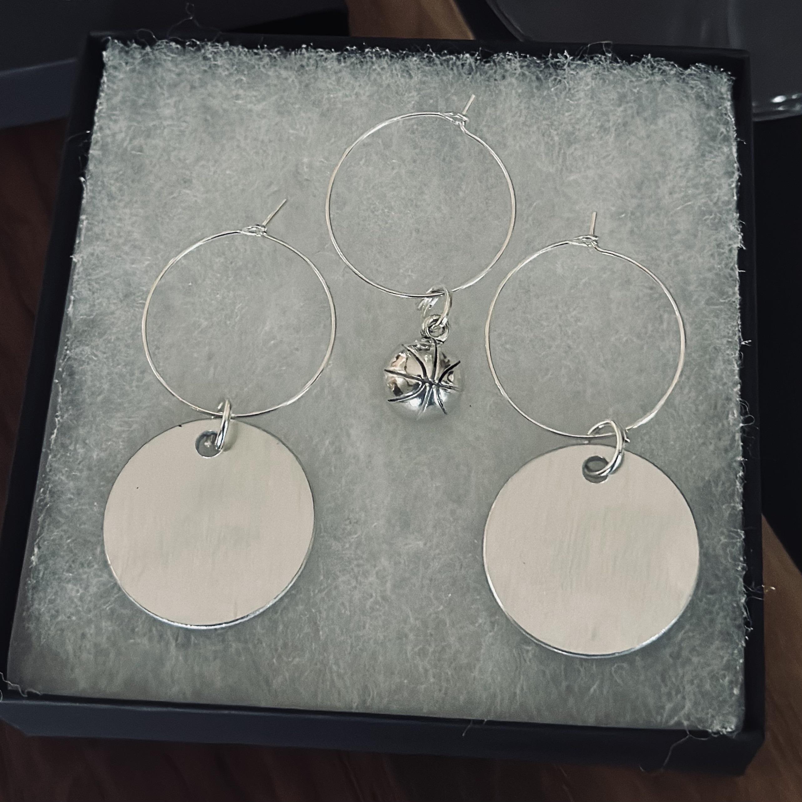 Set of 3 Basketball Wine Charms Including 2 Personalized Pendants