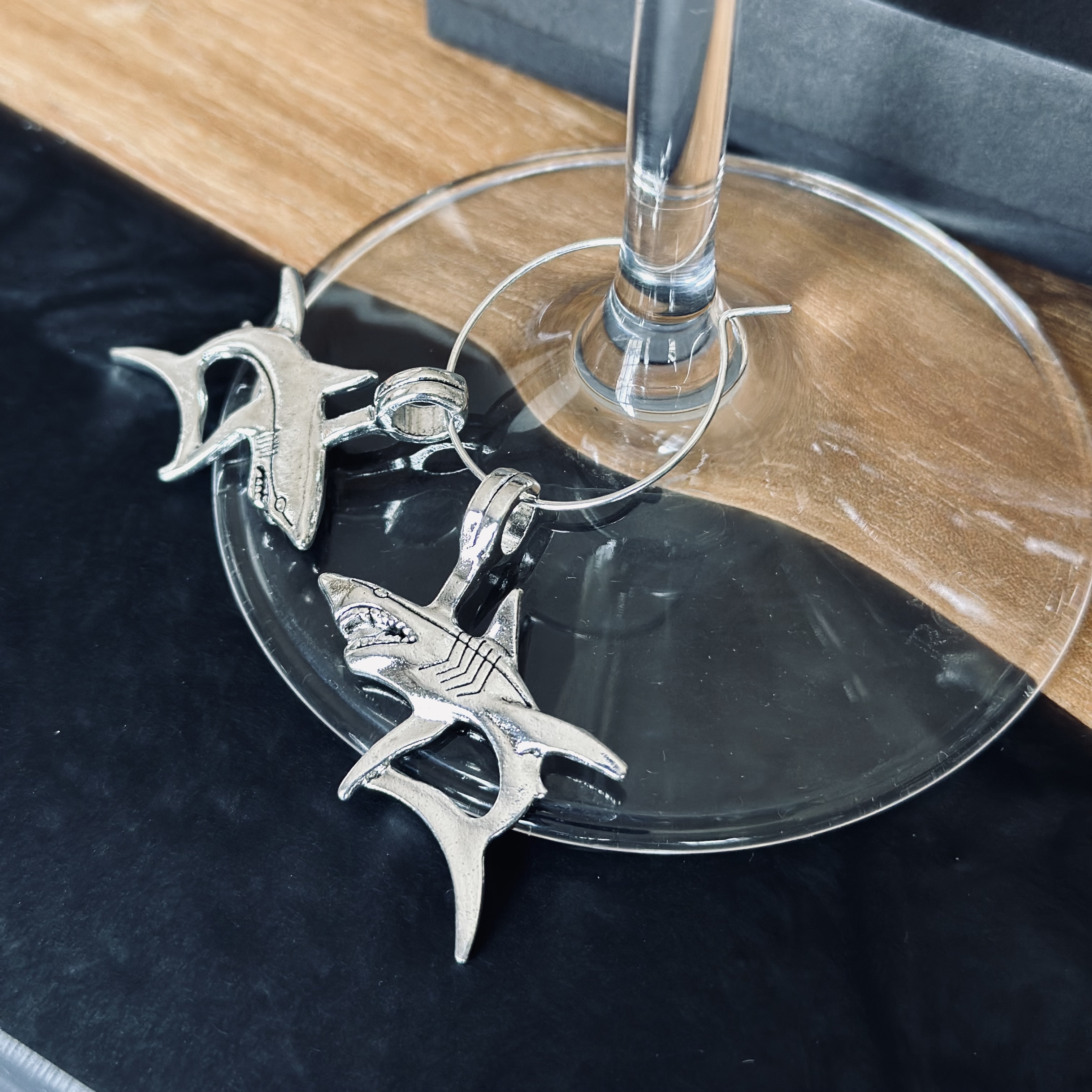 Shark Wine Charm