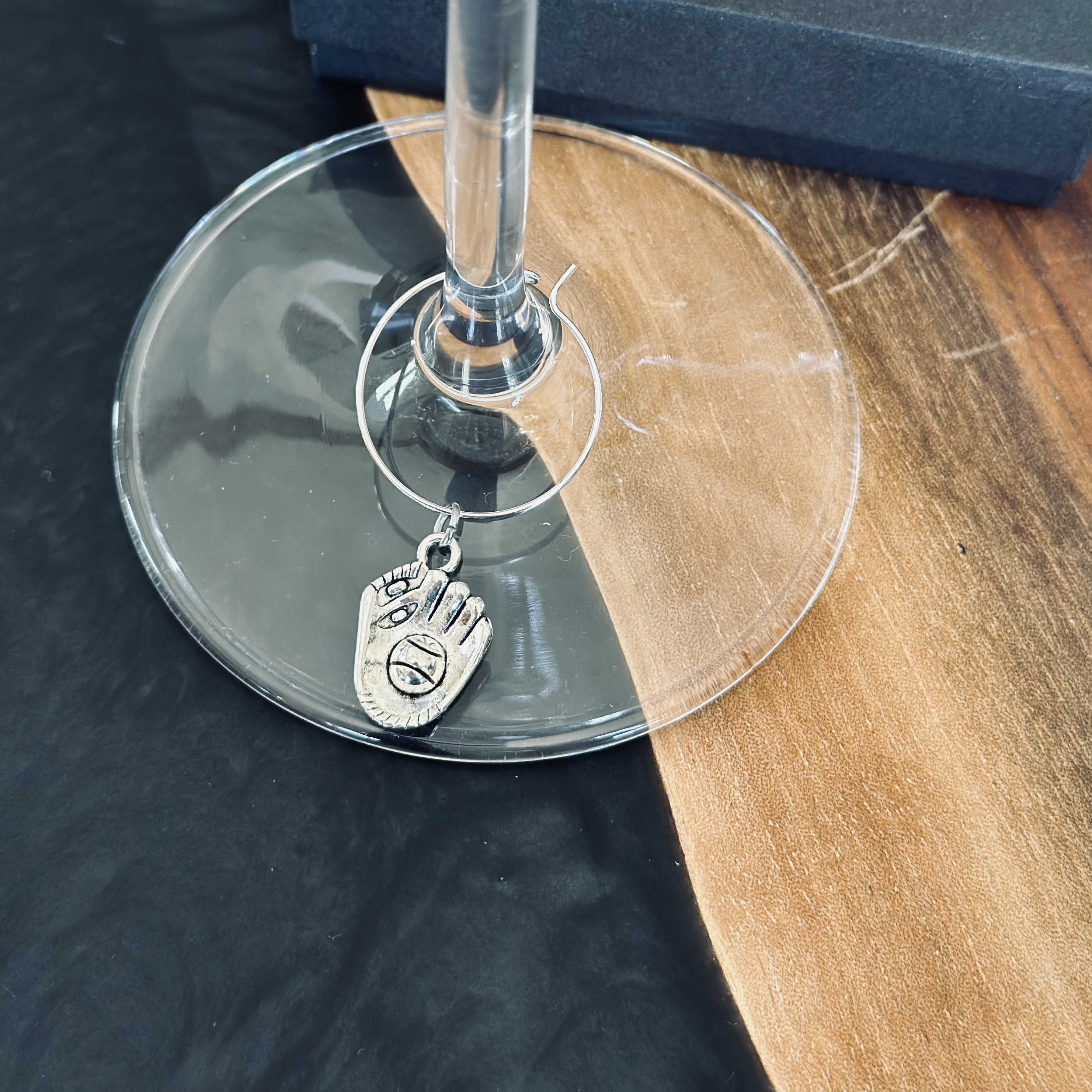 Set of 3 Baseball Wine Charms 