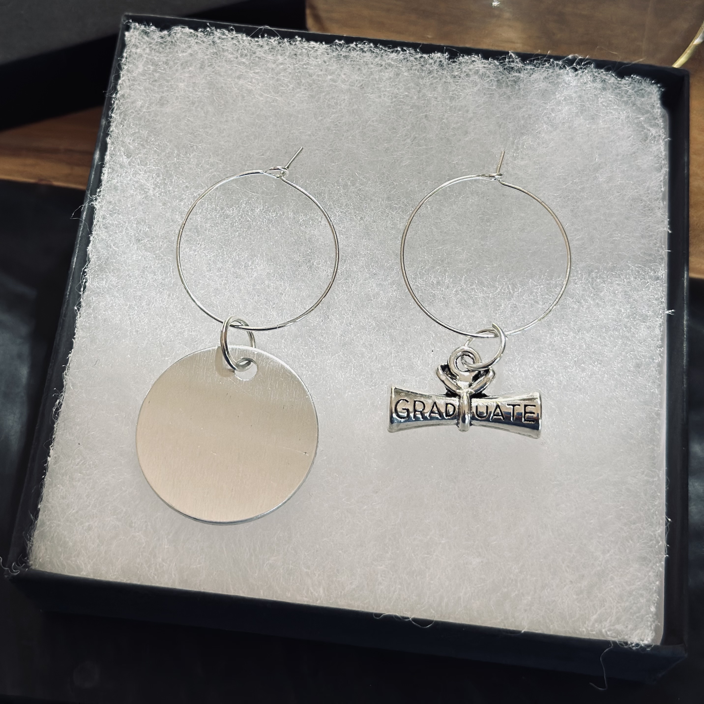 Graduation Wine Glass Charms Set