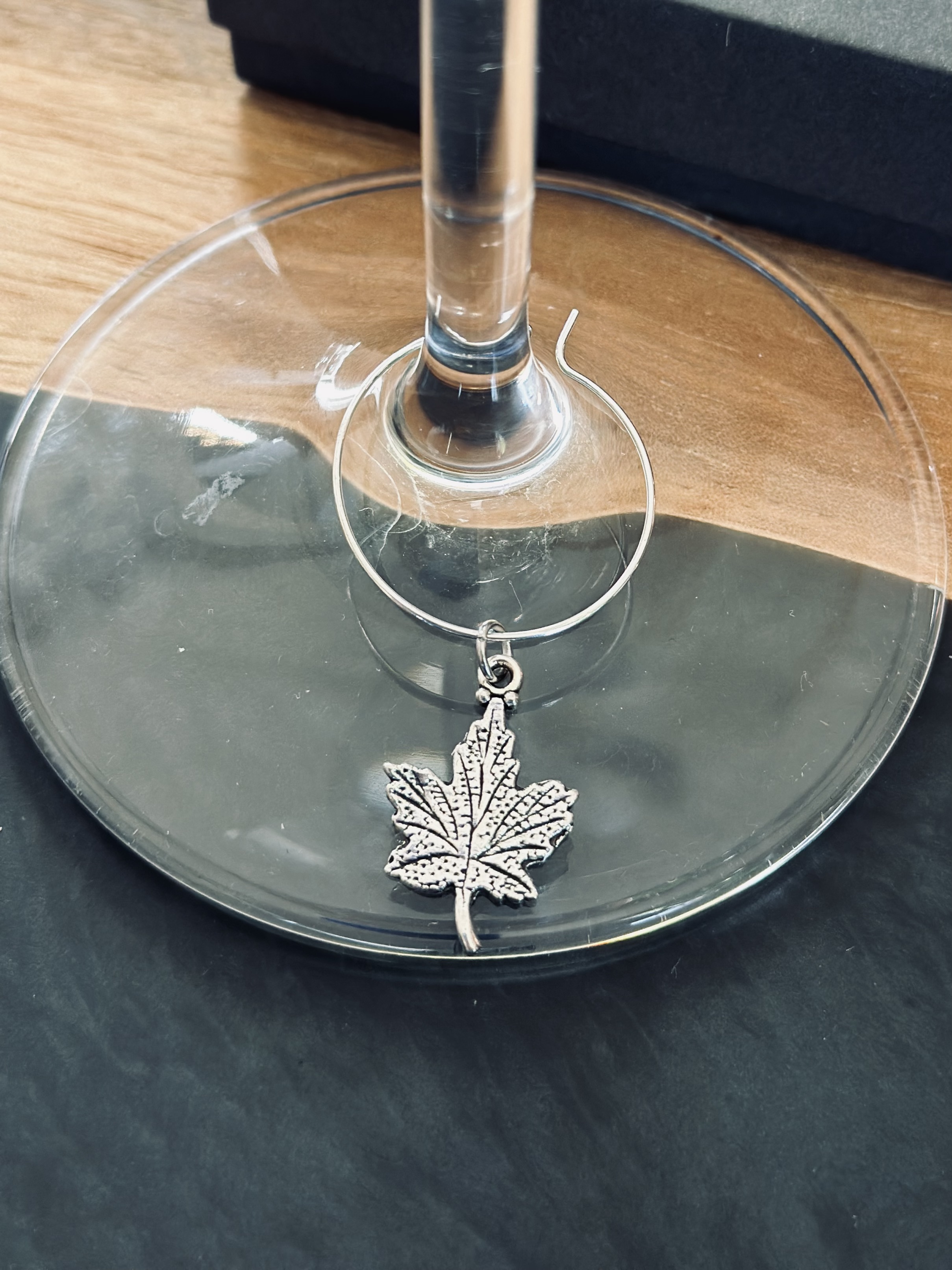Maple Leaf Wine Charm