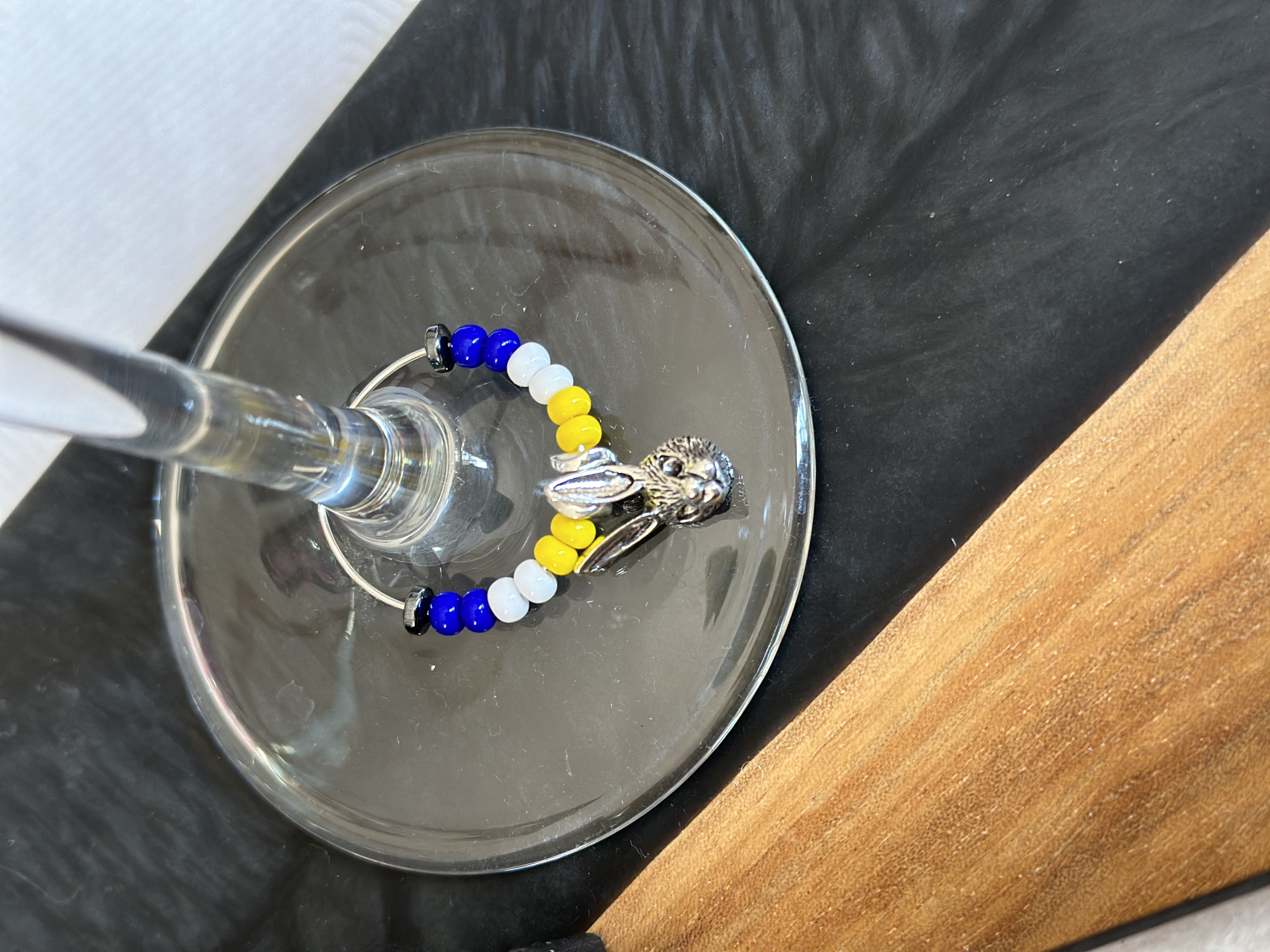 Angry Jackrabbit Wine Charm 