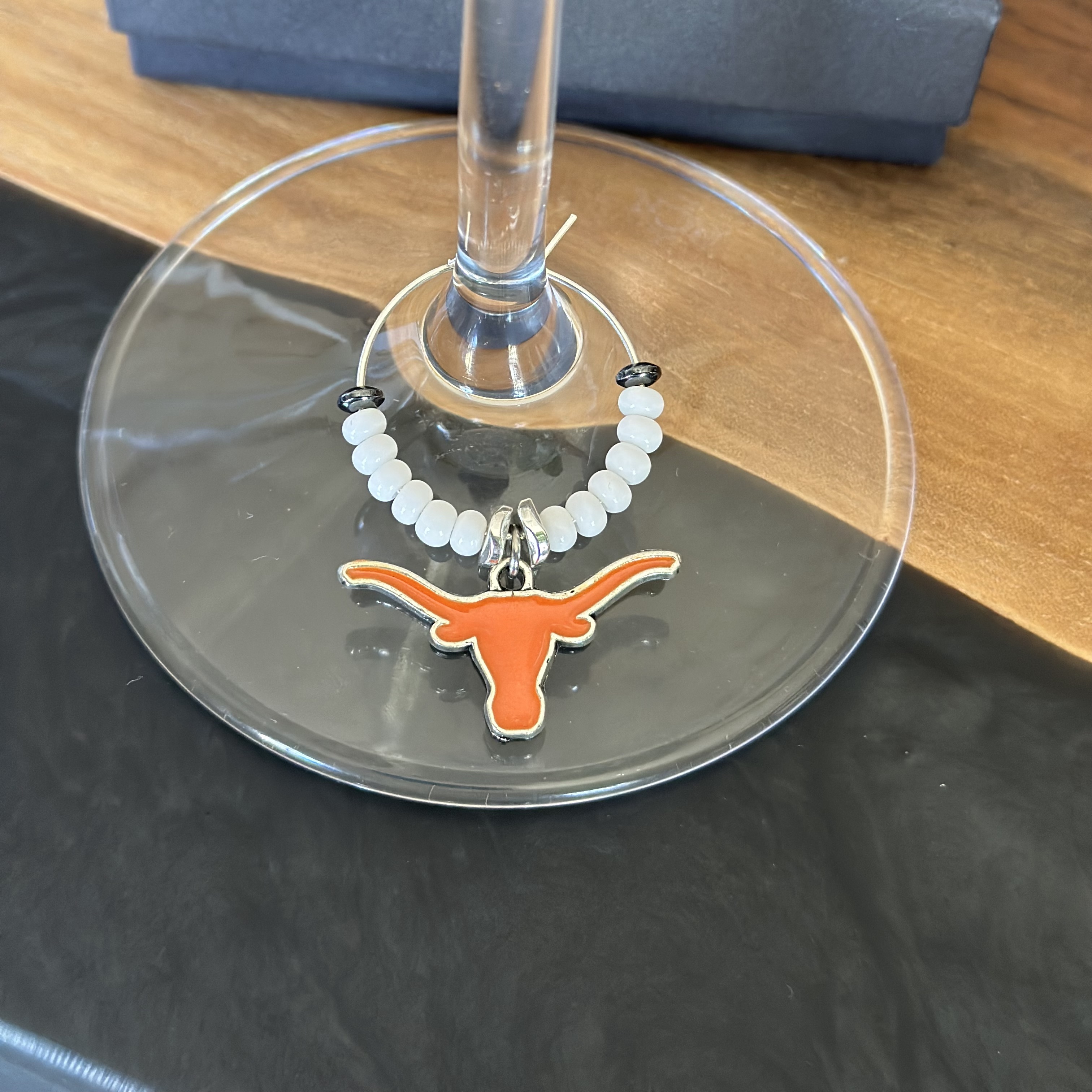 Texas Bull Wine Charm 