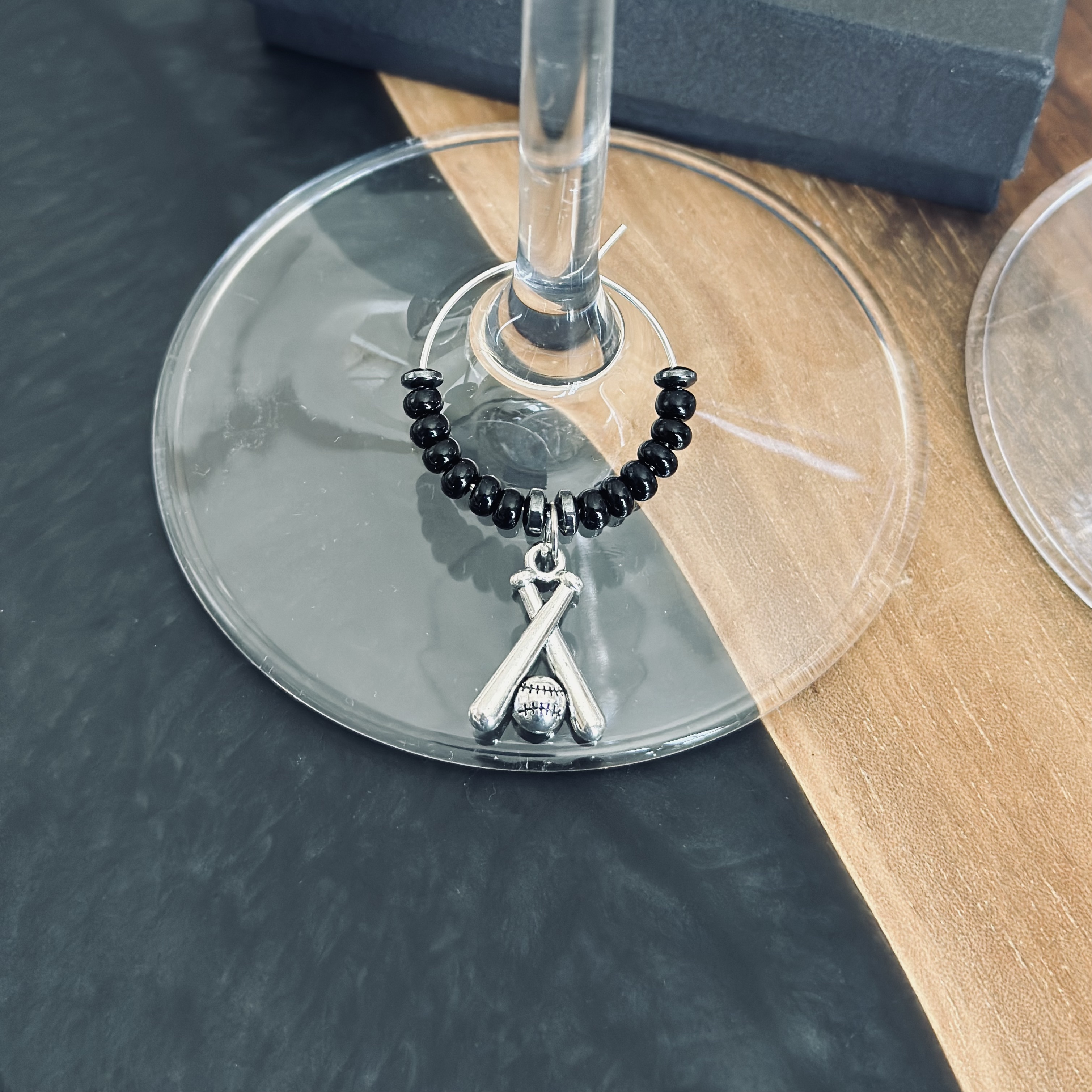 Baseball Bats Wine Charm
