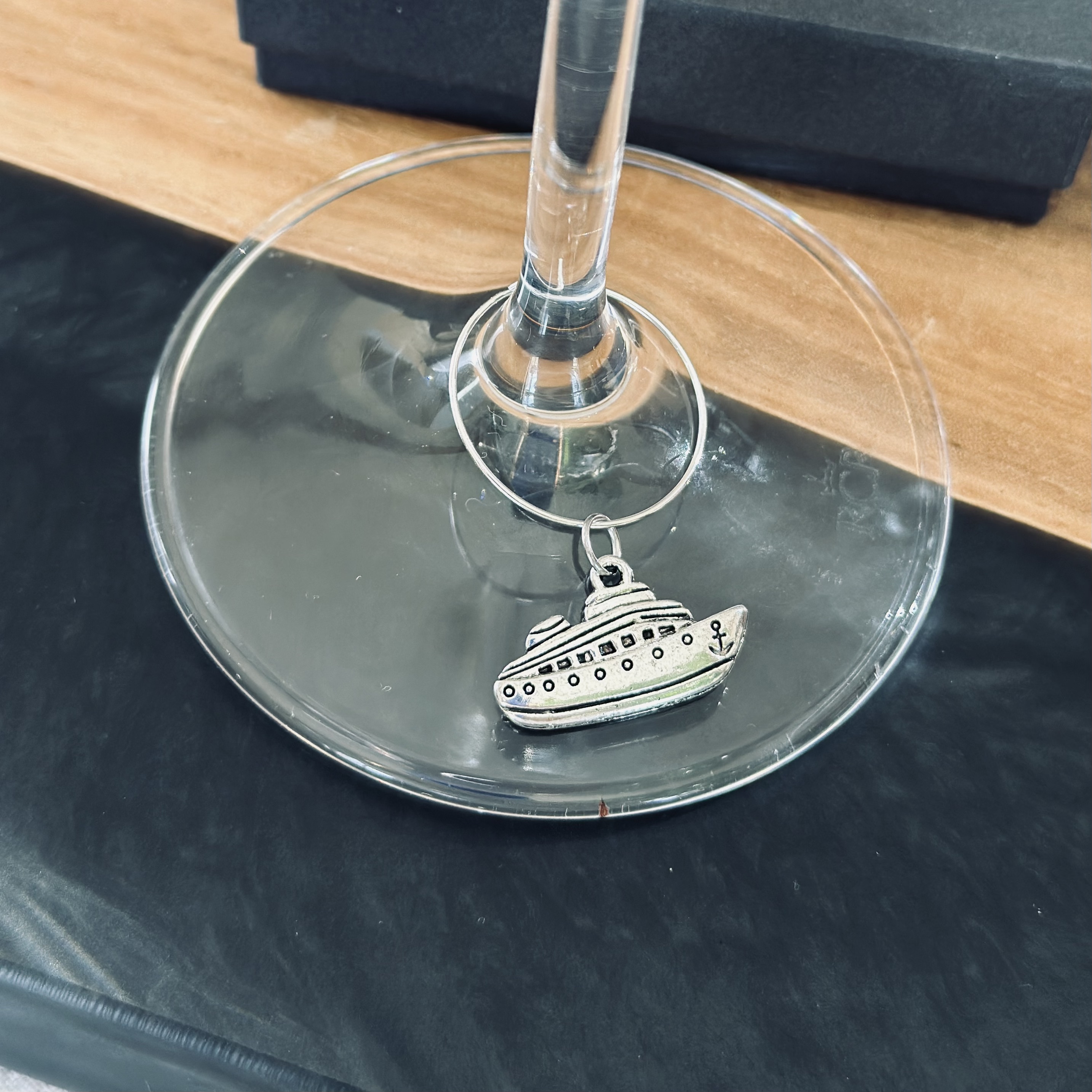 Cruise ship wine charm