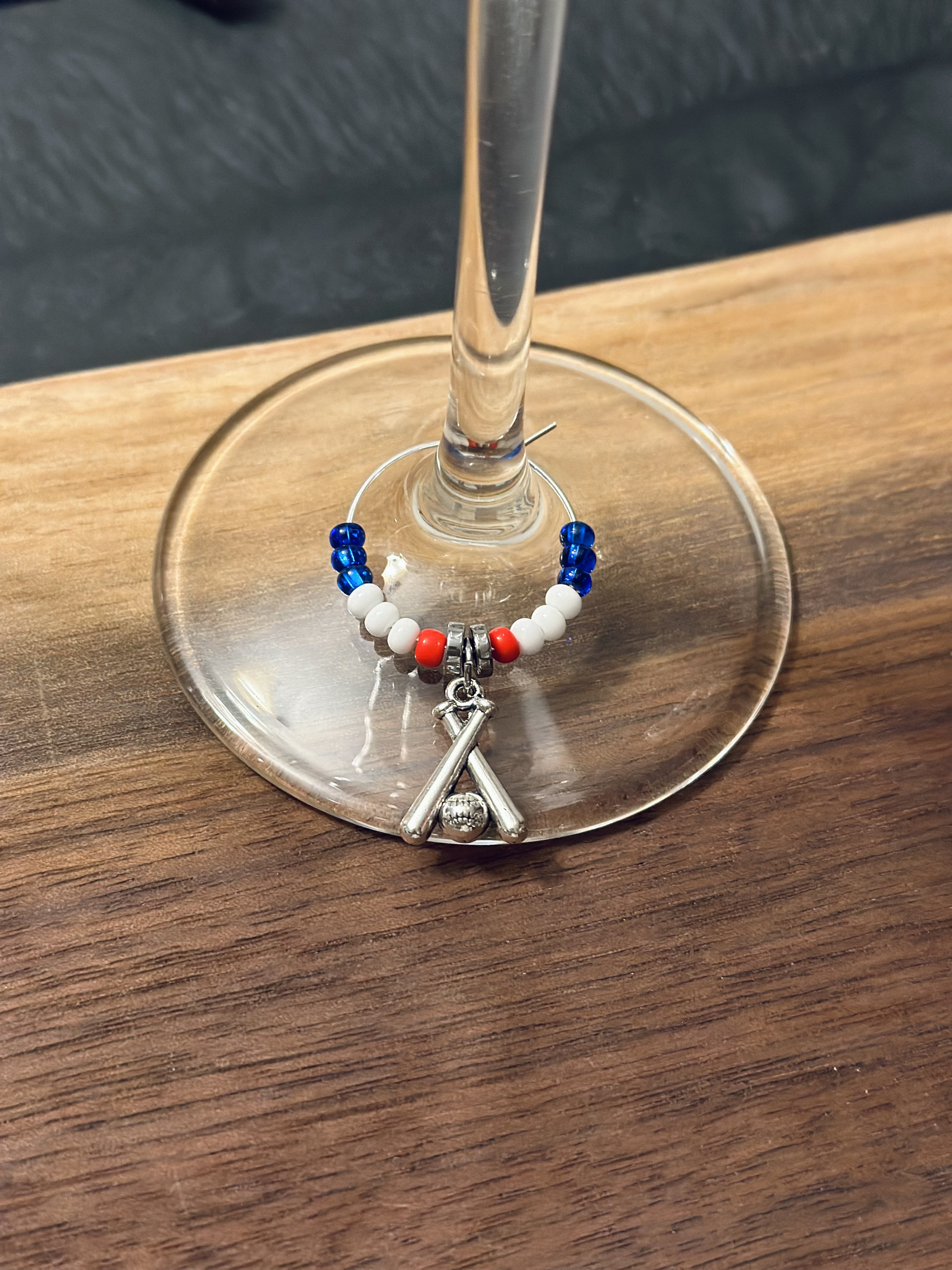 Baseball Bats Wine Charm