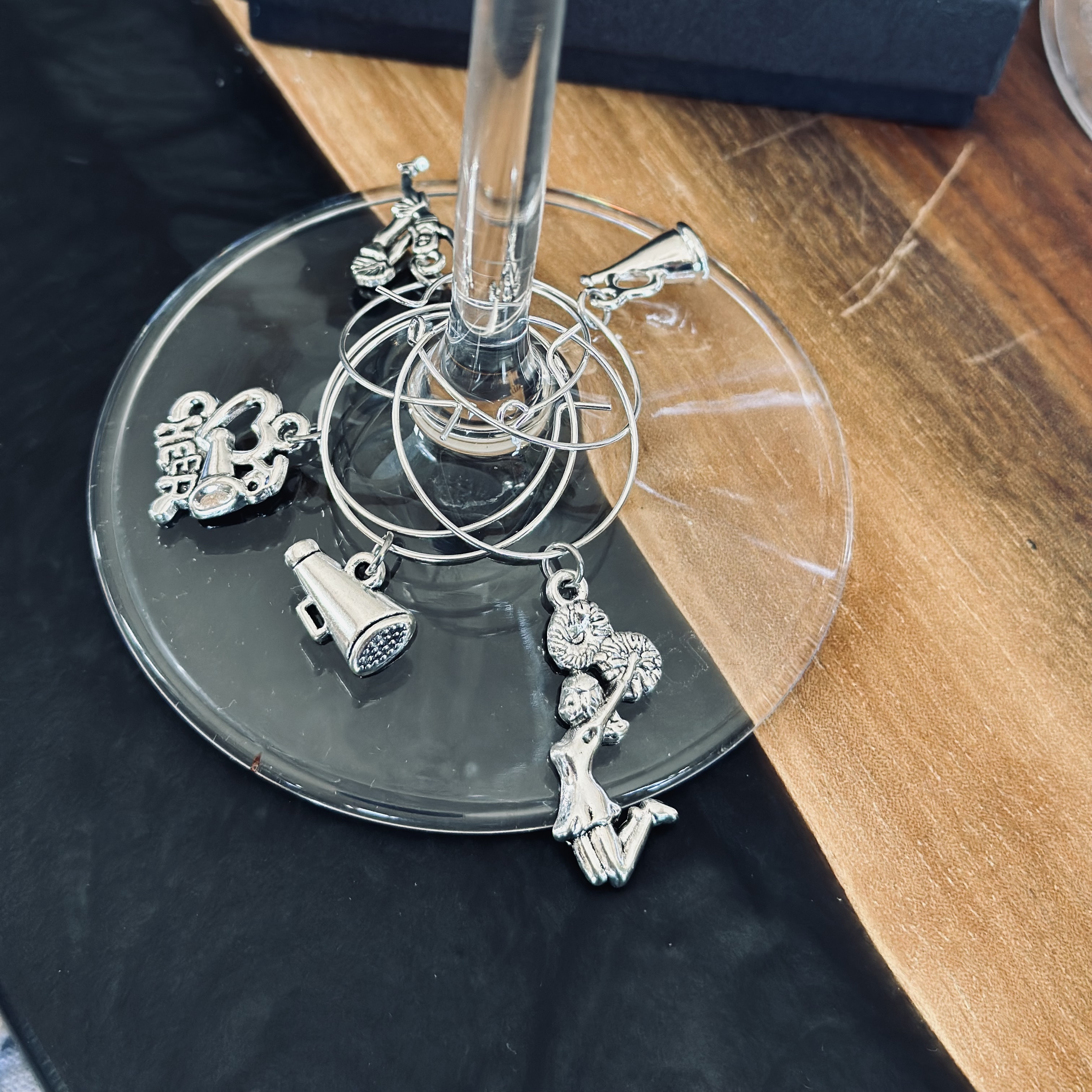 Cheerleading Wine Glass Charms - Create your own set!