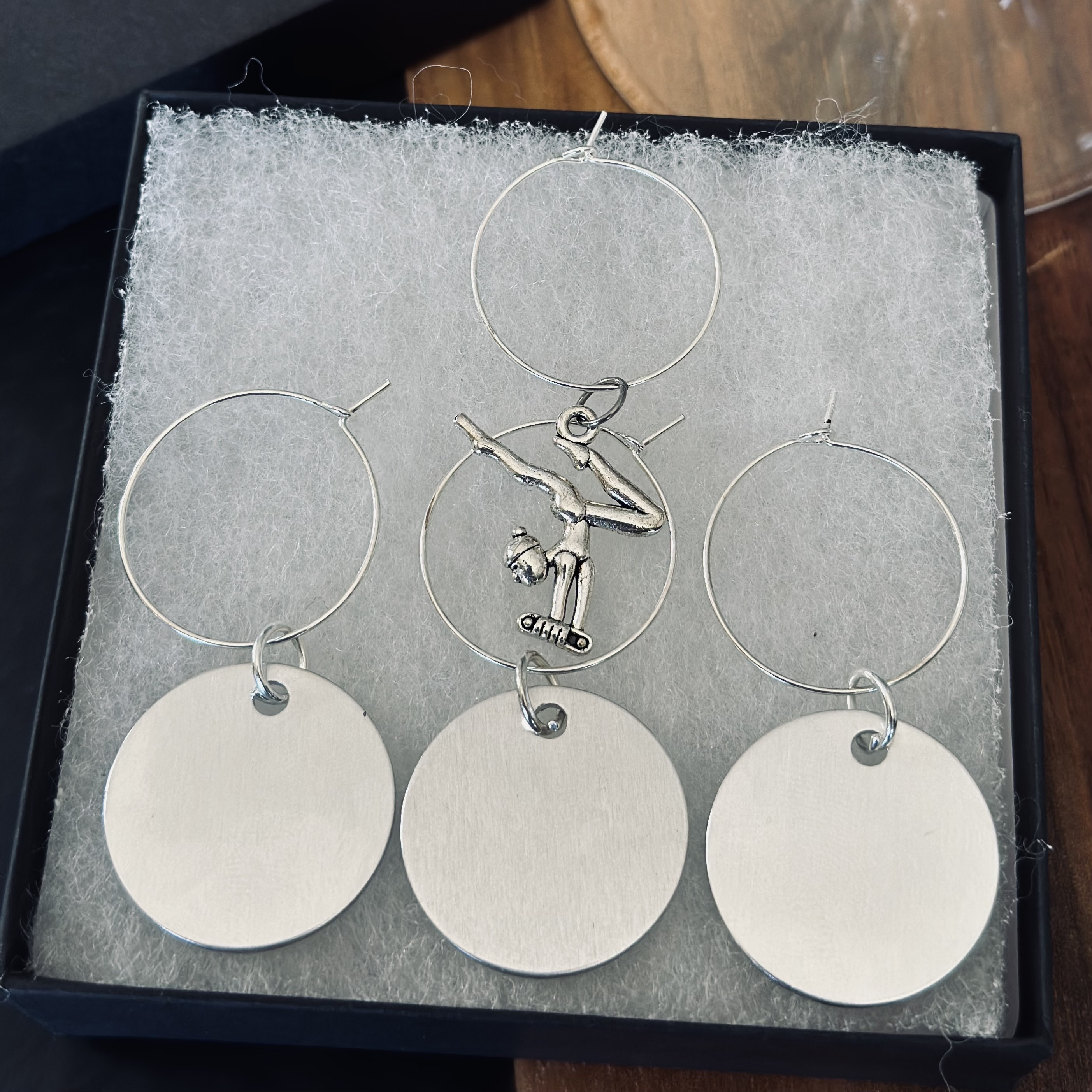 Gymnastics Wine Charms - 2, 3, and 4 piece set
