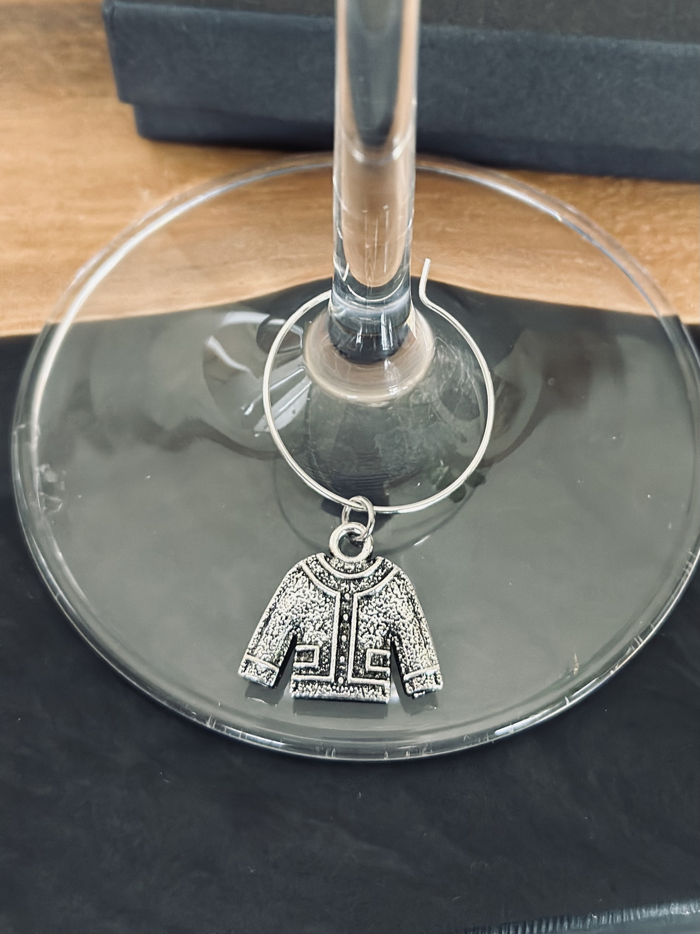 Career Style Suit Jacket Wine Charm