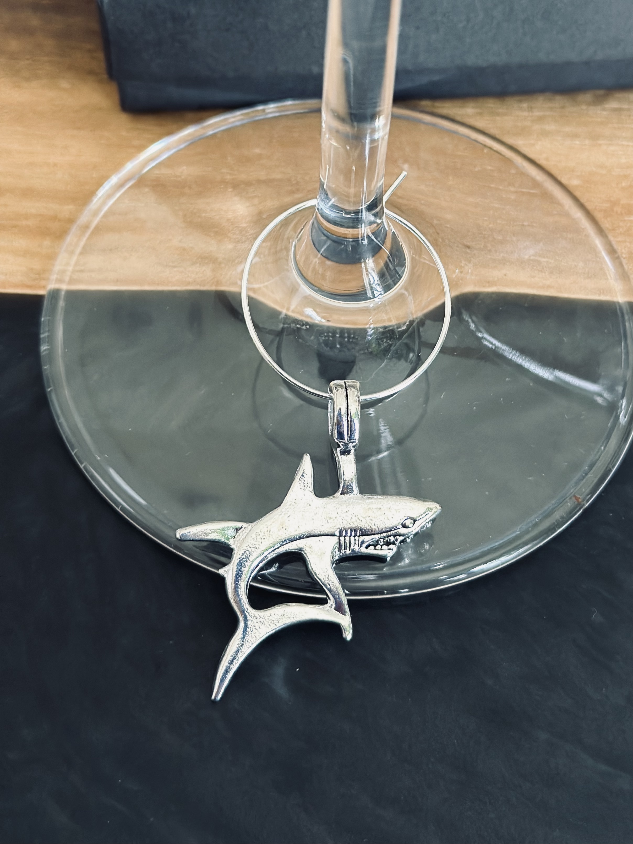 Shark Wine Charm
