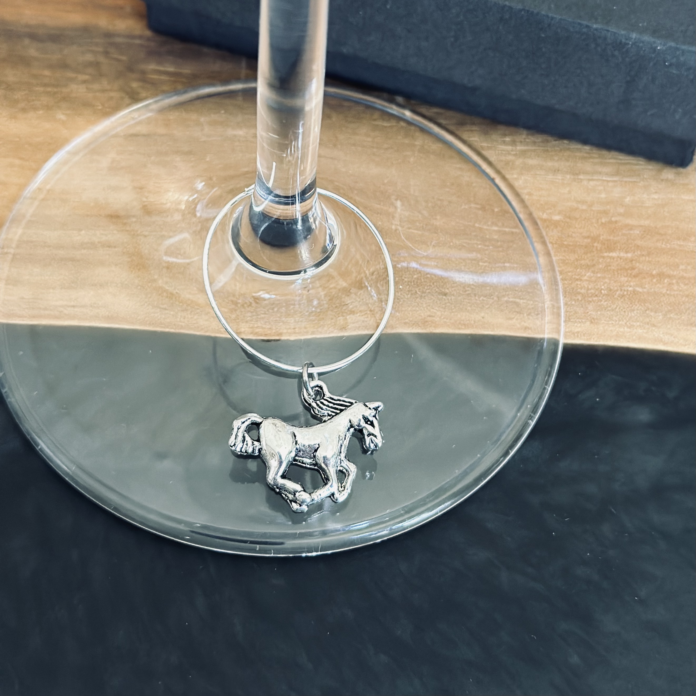 Horse Wine Charm 