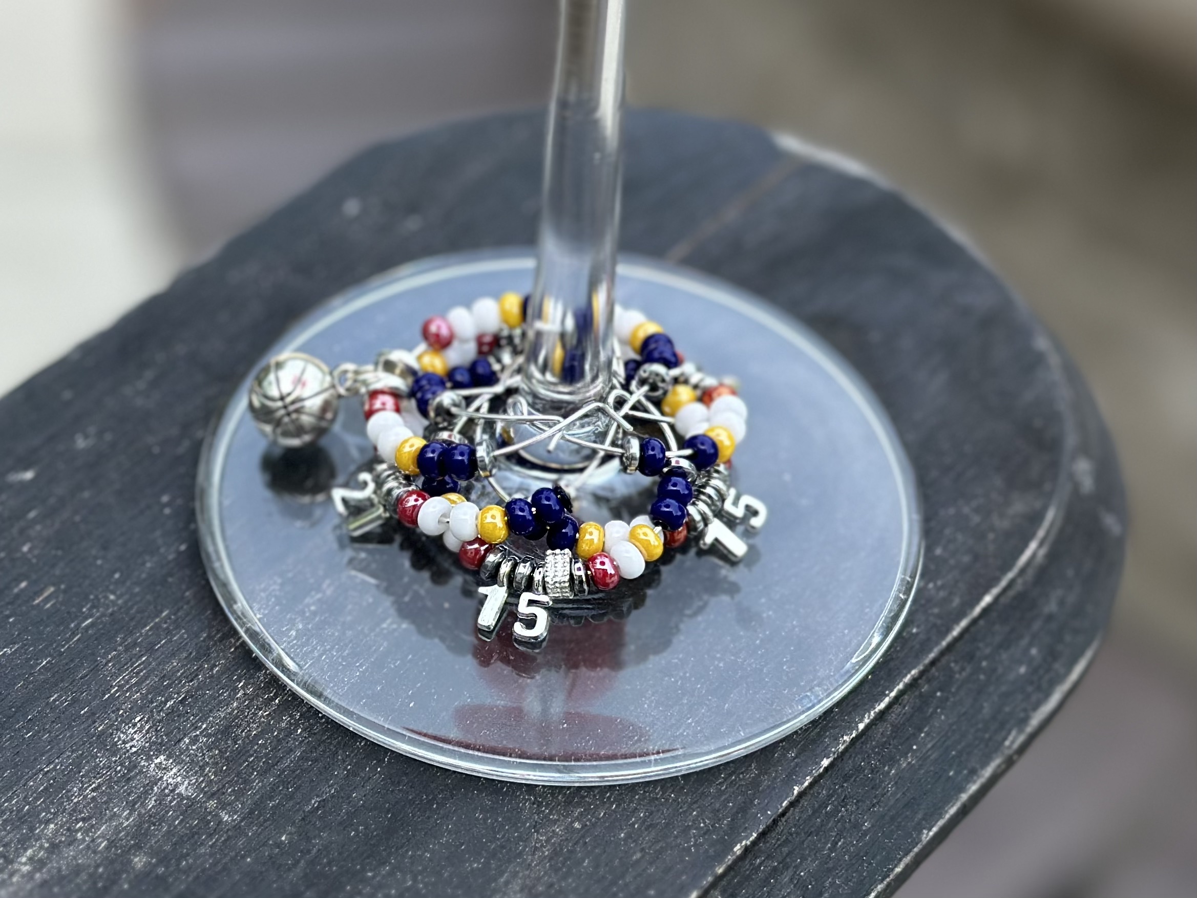 Athlete Jersey Number Wine Charm