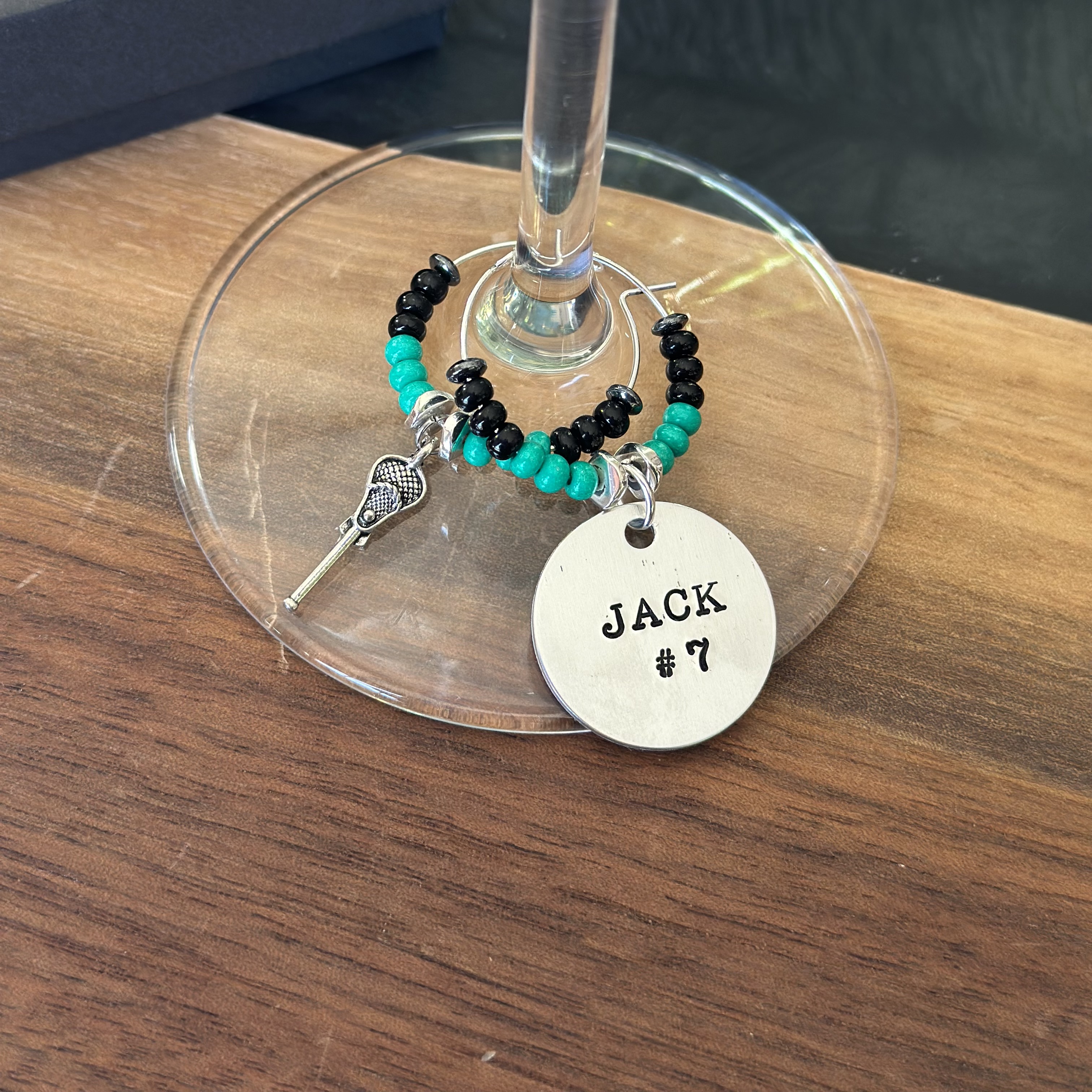 Set of 2 Lacrosse Wine Charms
