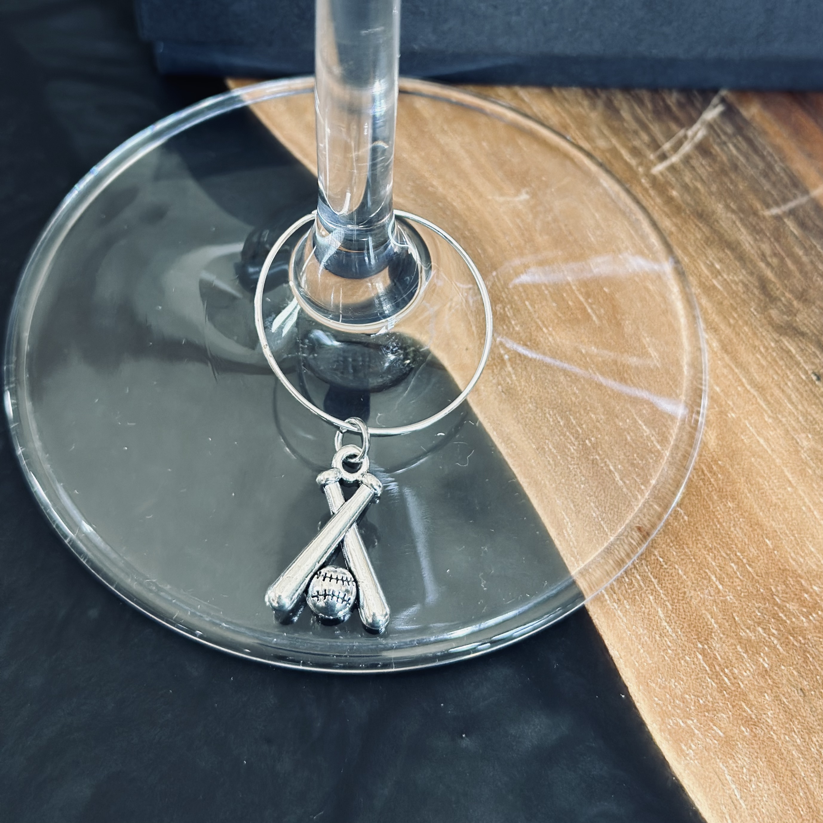 Baseball Bats Wine Charm