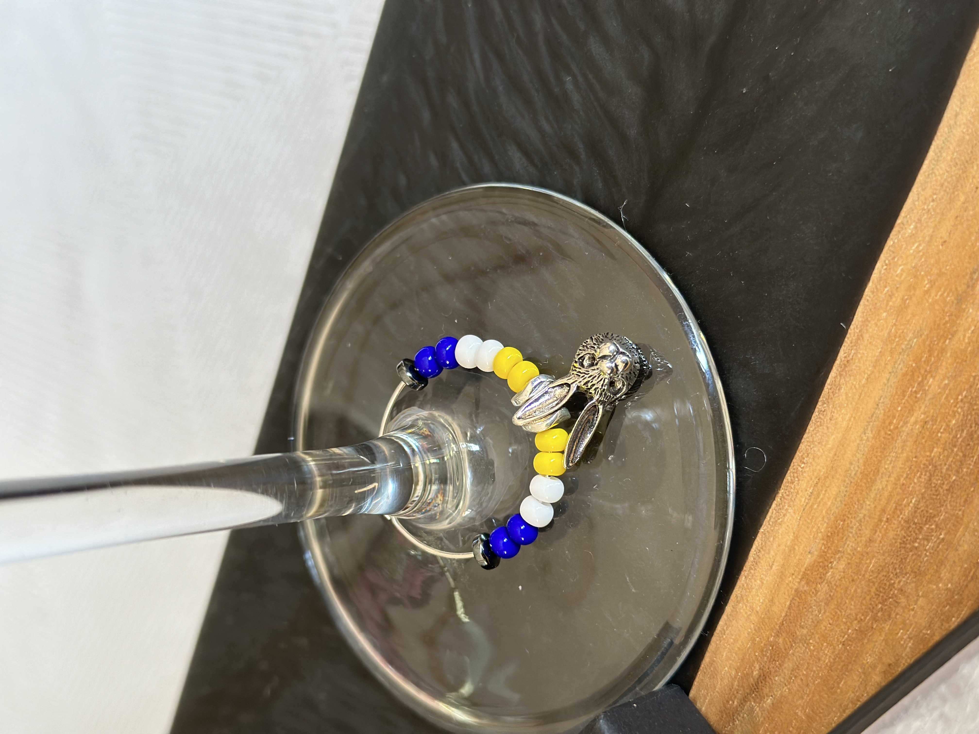 Angry Jackrabbit Wine Charm 