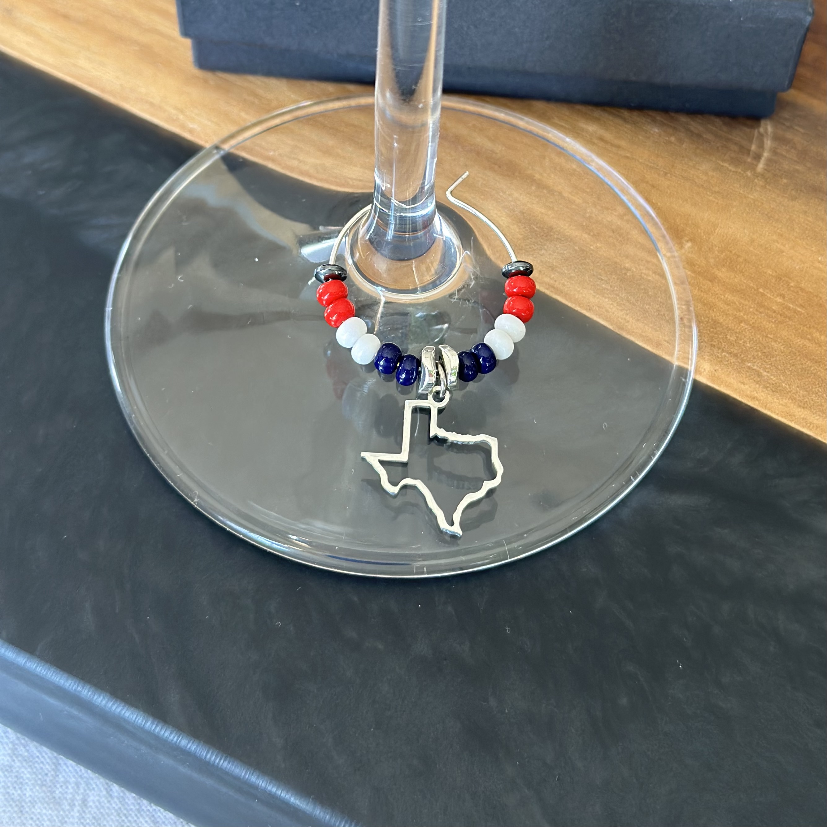 Texas wine charm