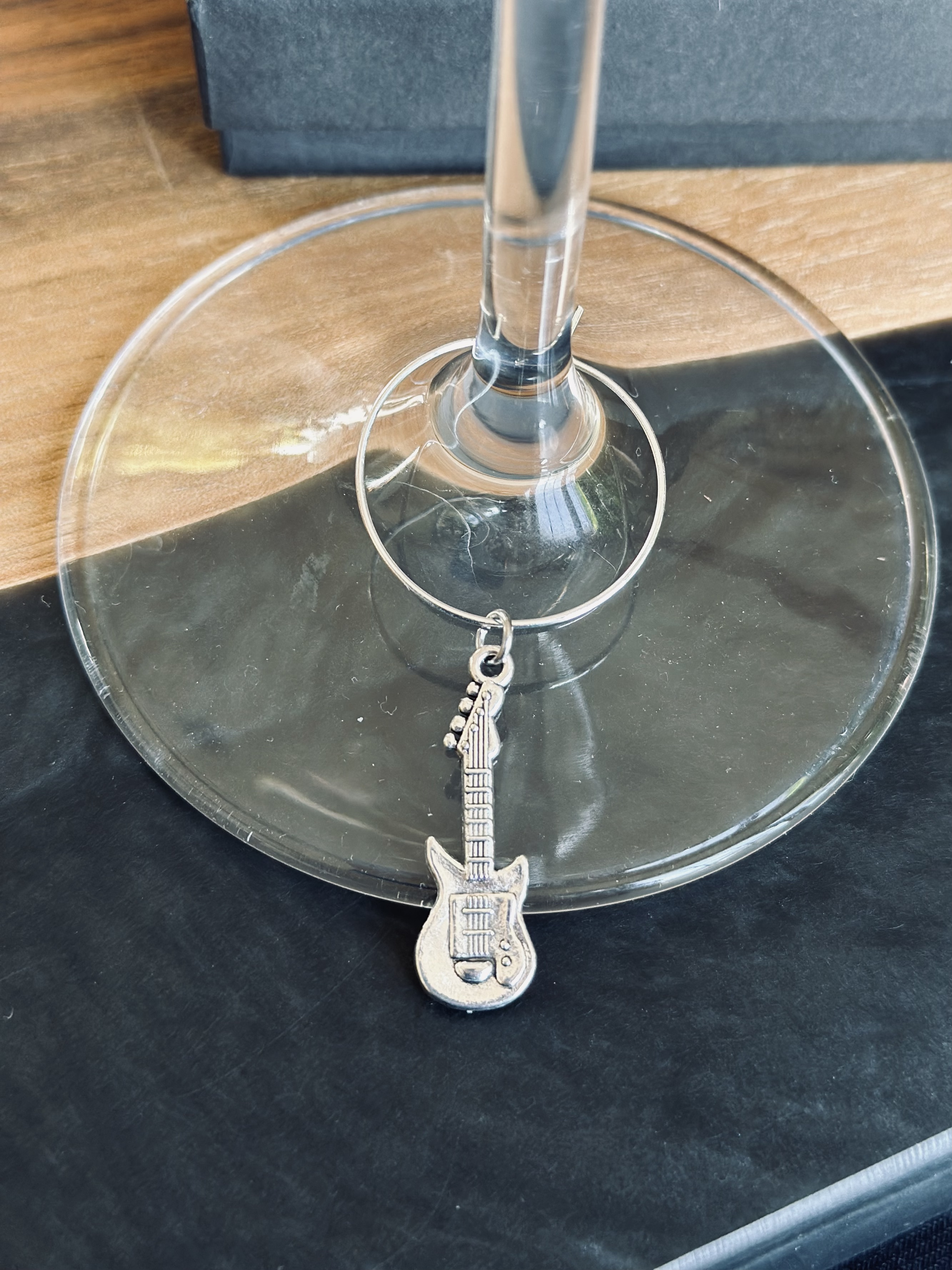 Guitar Wine Glass Charm