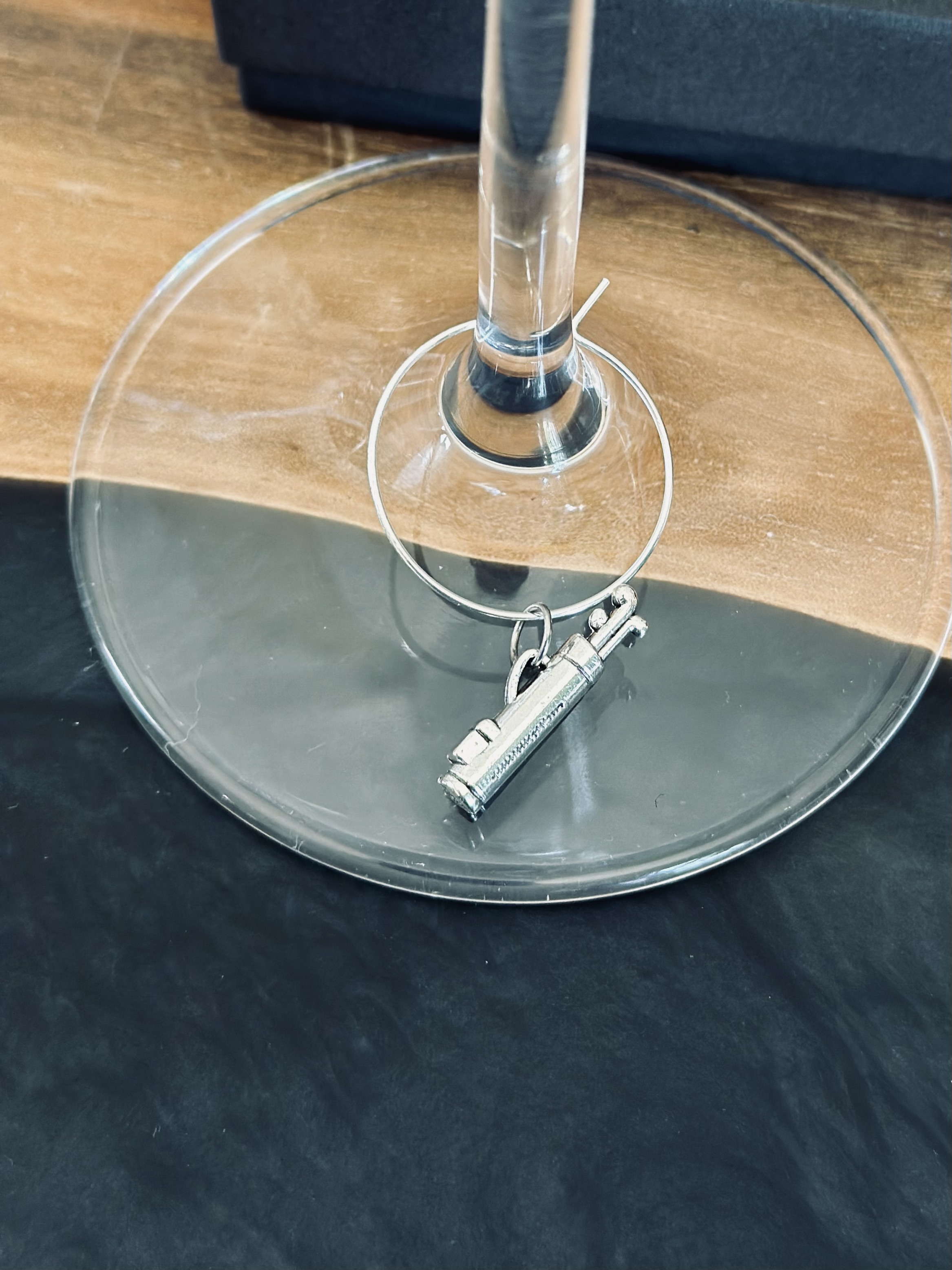 Golf Clubs Wine Charm
