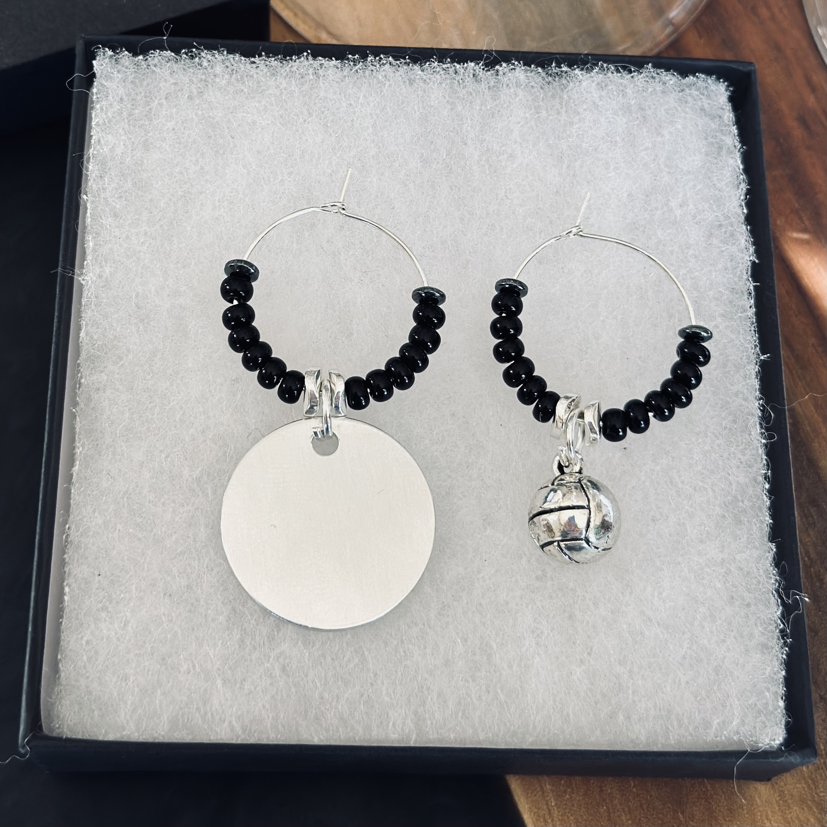 Volleyball Wine Charms - 2 piece set
