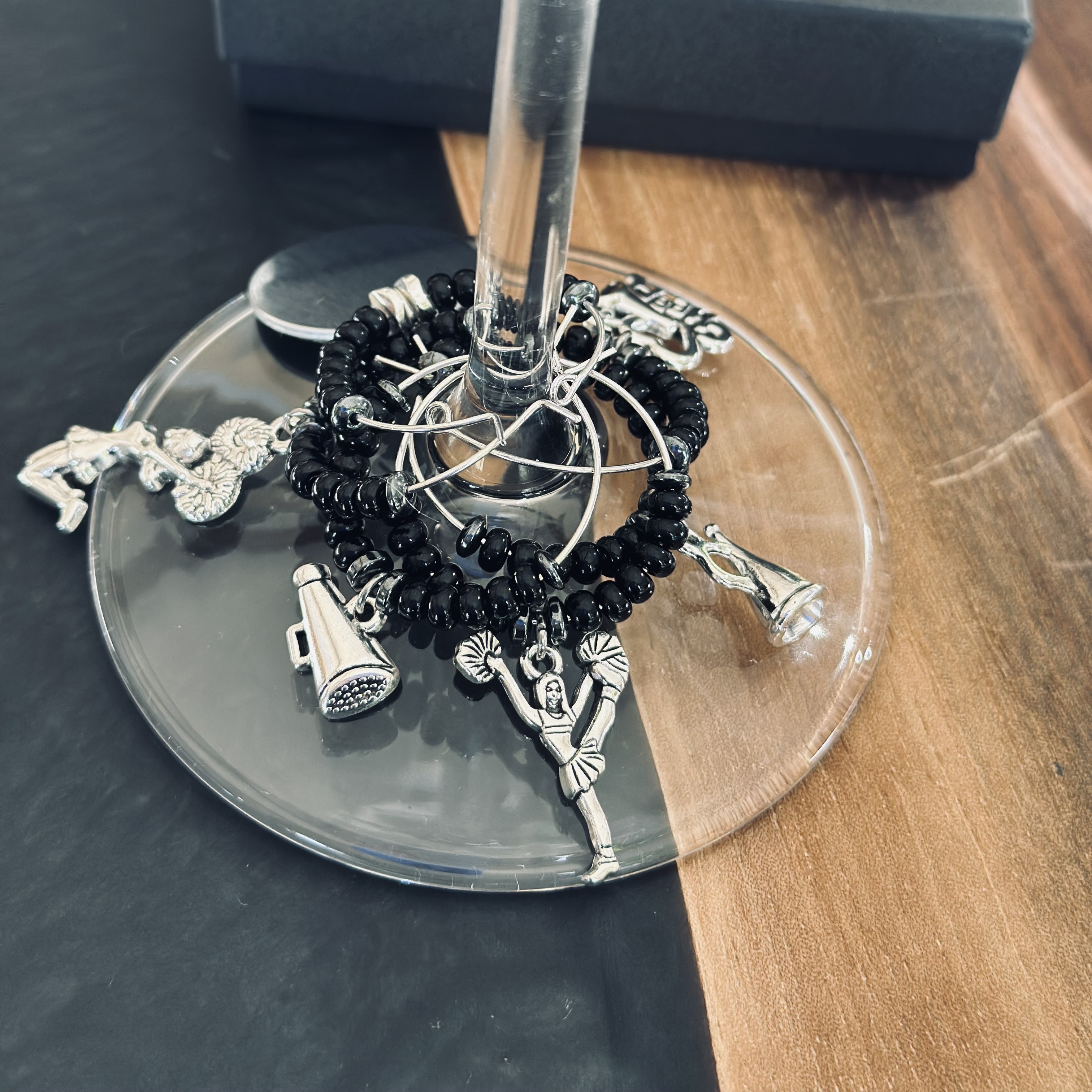 Cheerleading Wine Glass Charms - Create your own set!