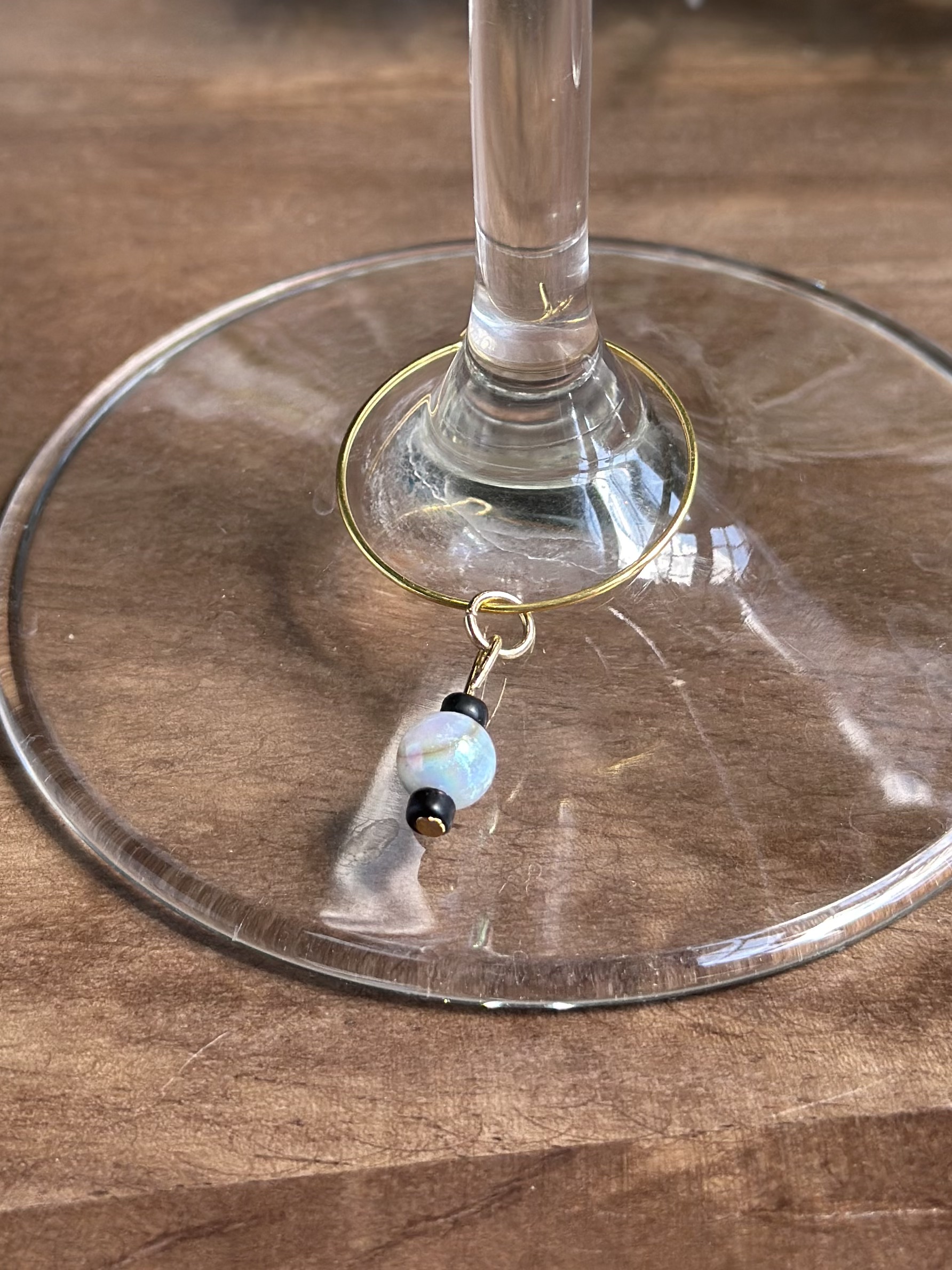 Shimmery Lavender Wine Charm called "Taylor's Purple"