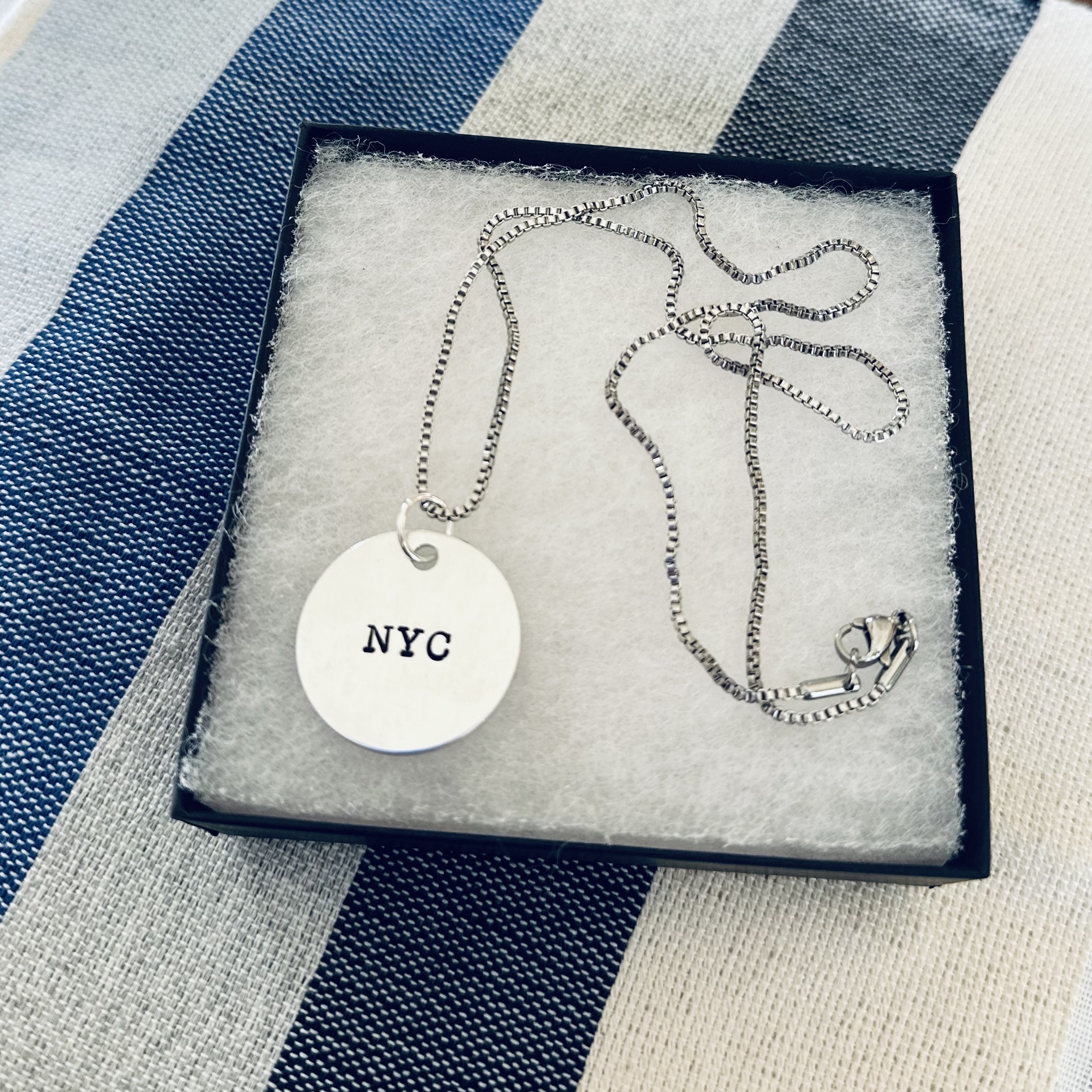 Personalized City Necklace or State Necklace