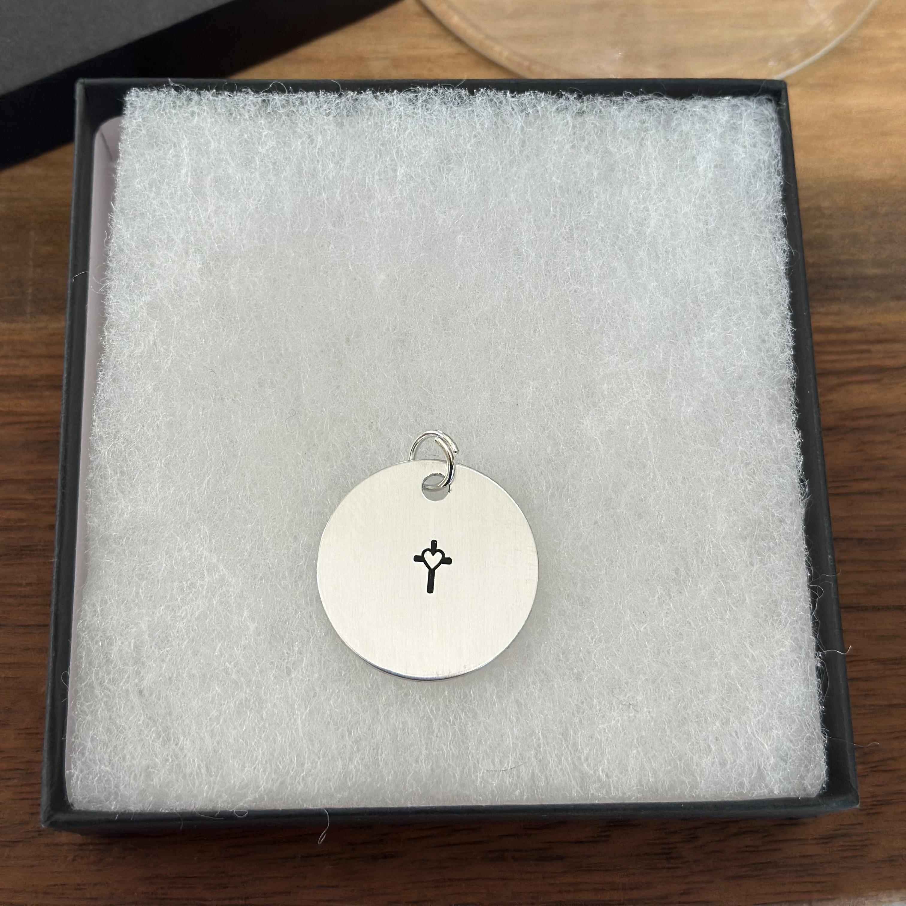 Silver Pendant with Keyhole Design