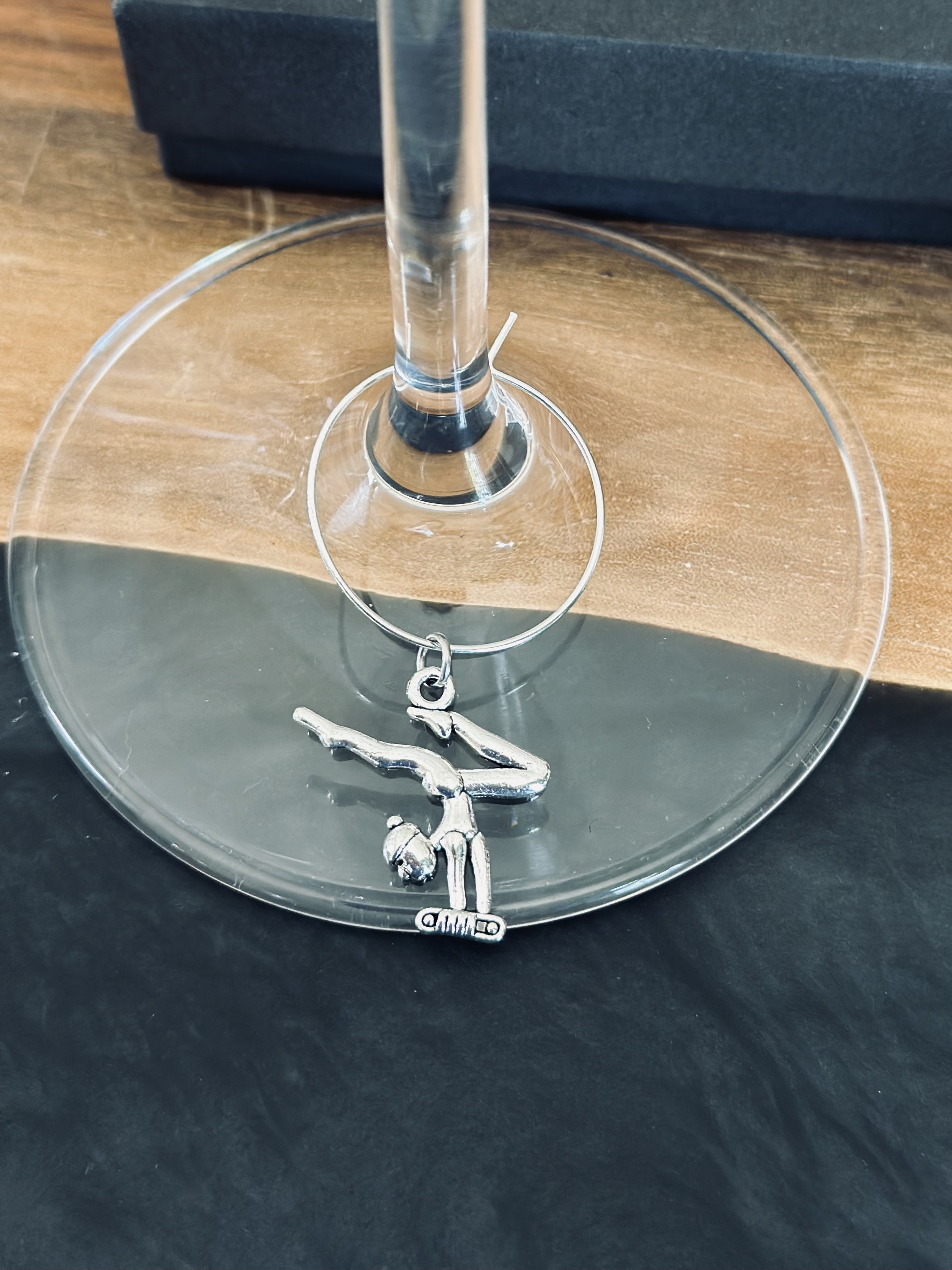 Gymnastics Wine Charm