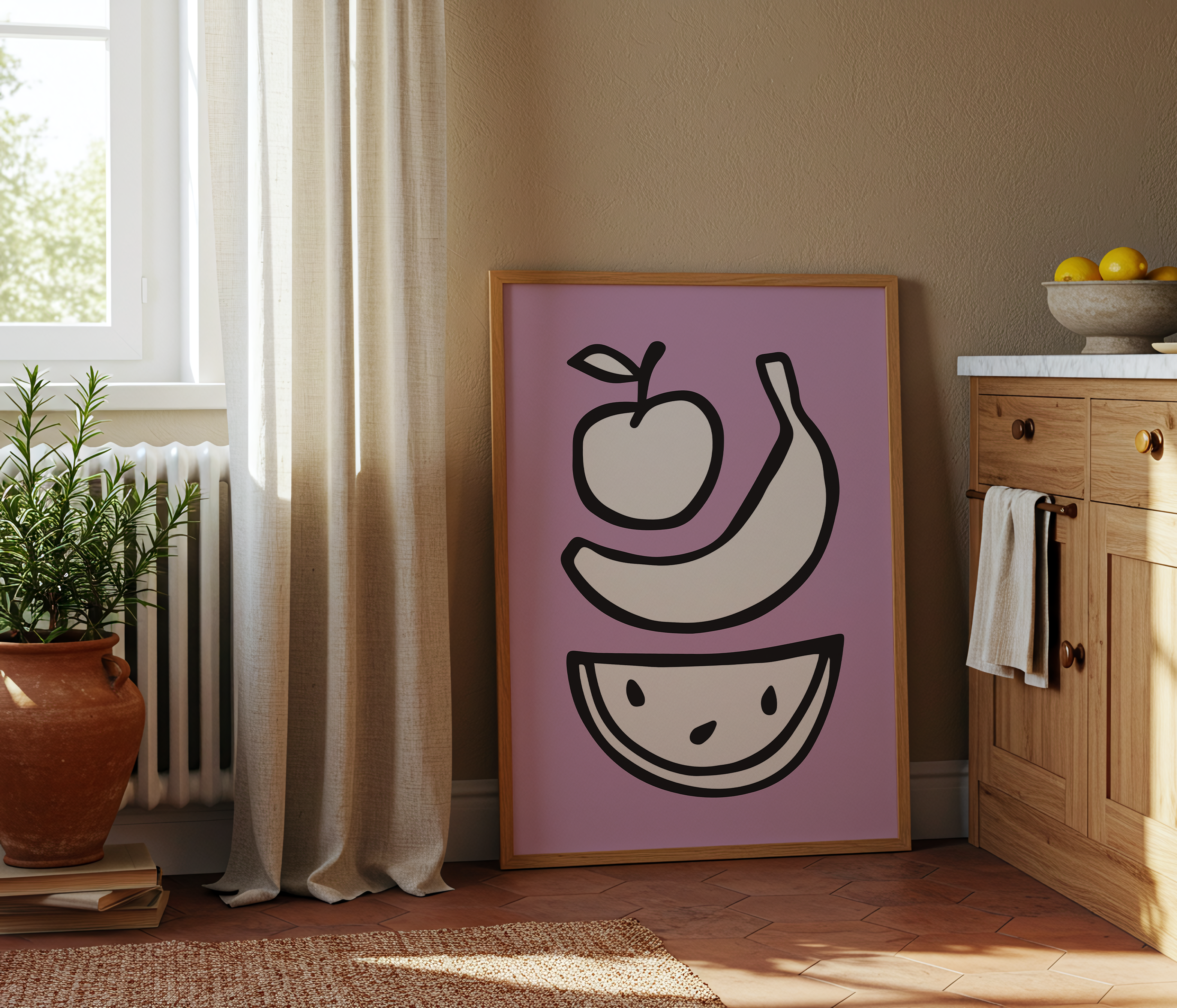 Apple Banana Watermelon (Purple, Digital Download)