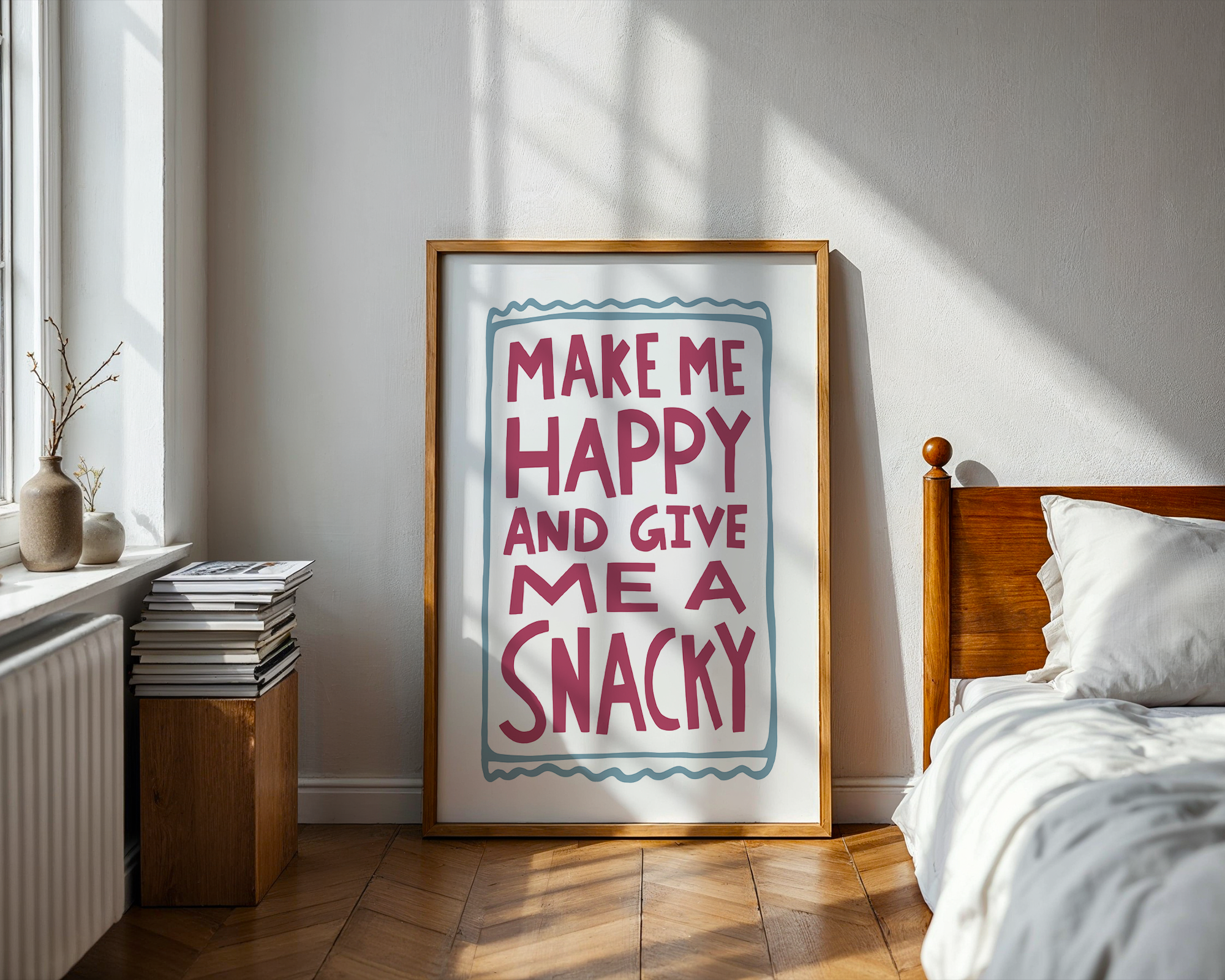 Make Happy Give Snacky (White, Digital Download)