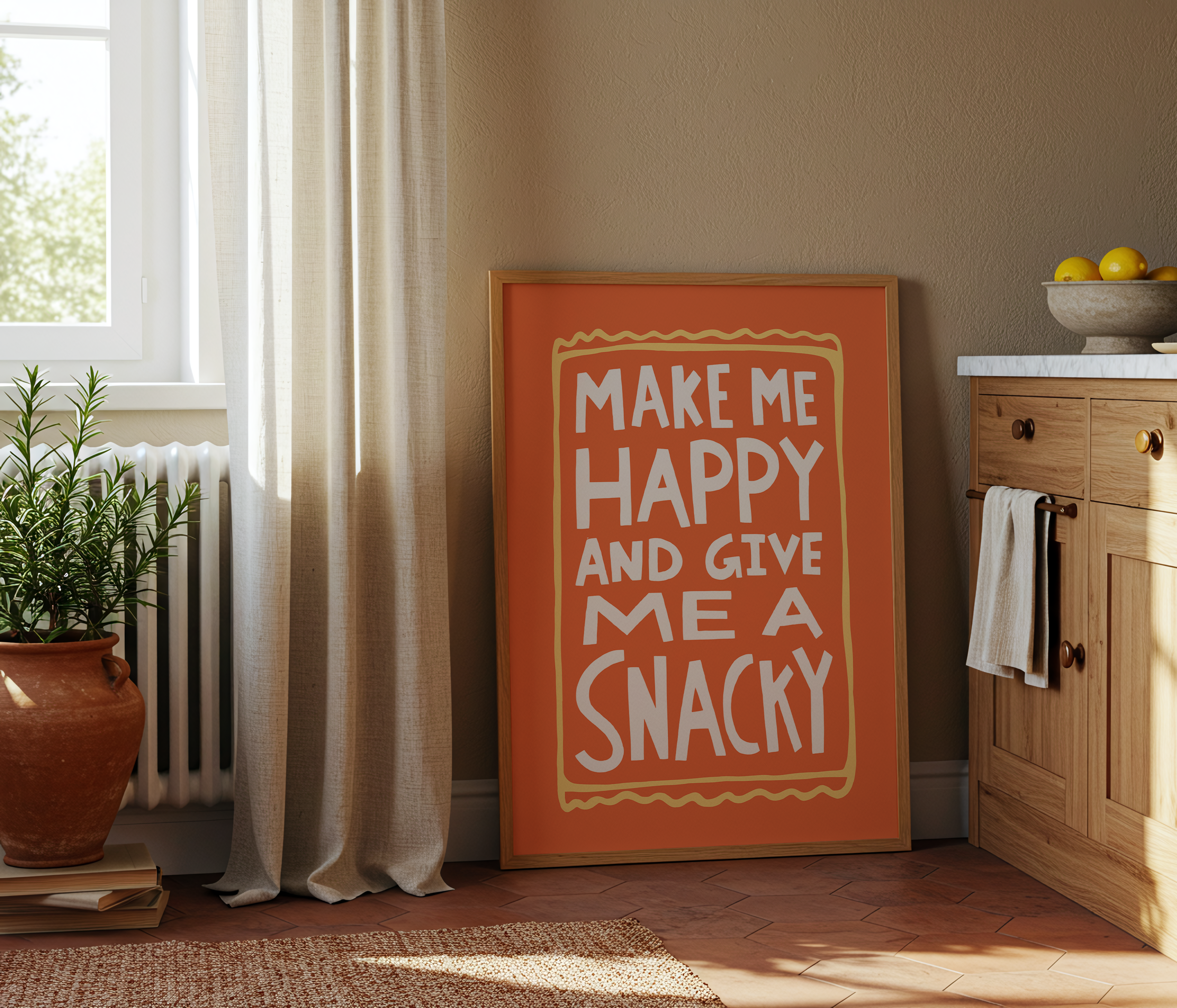 Make Happy Give Snacky (Orange, Digital Download)