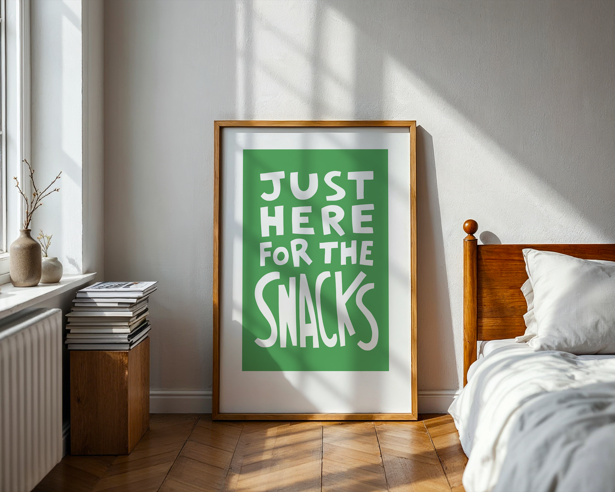 Just Here For The Snacks (Green, Digital Download)