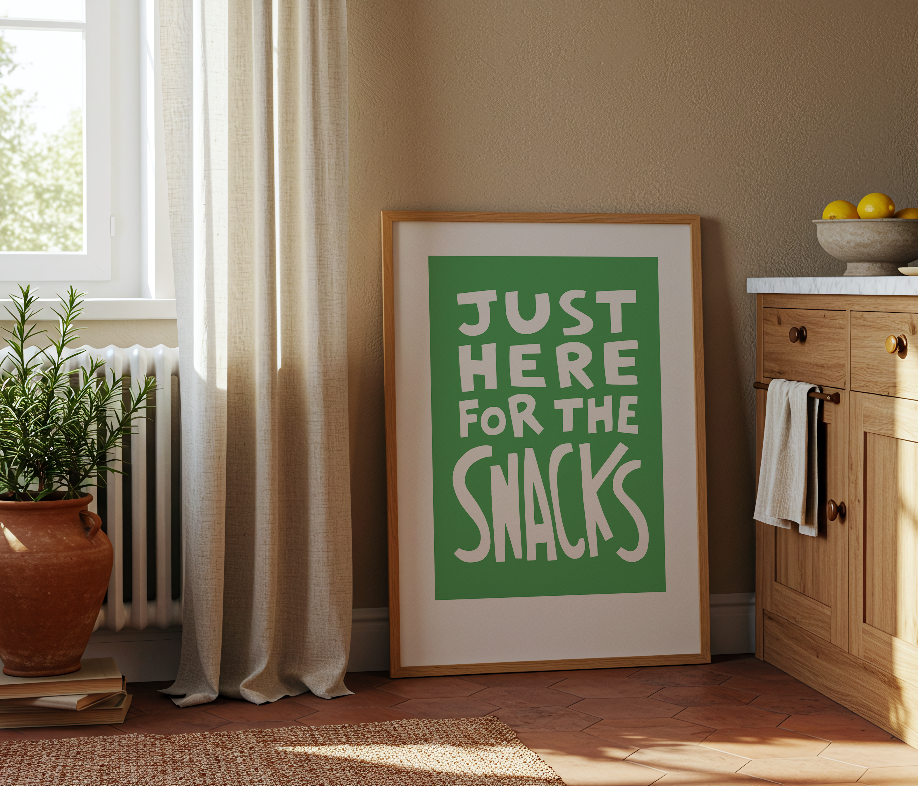 Just Here For The Snacks (Green, Digital Download)