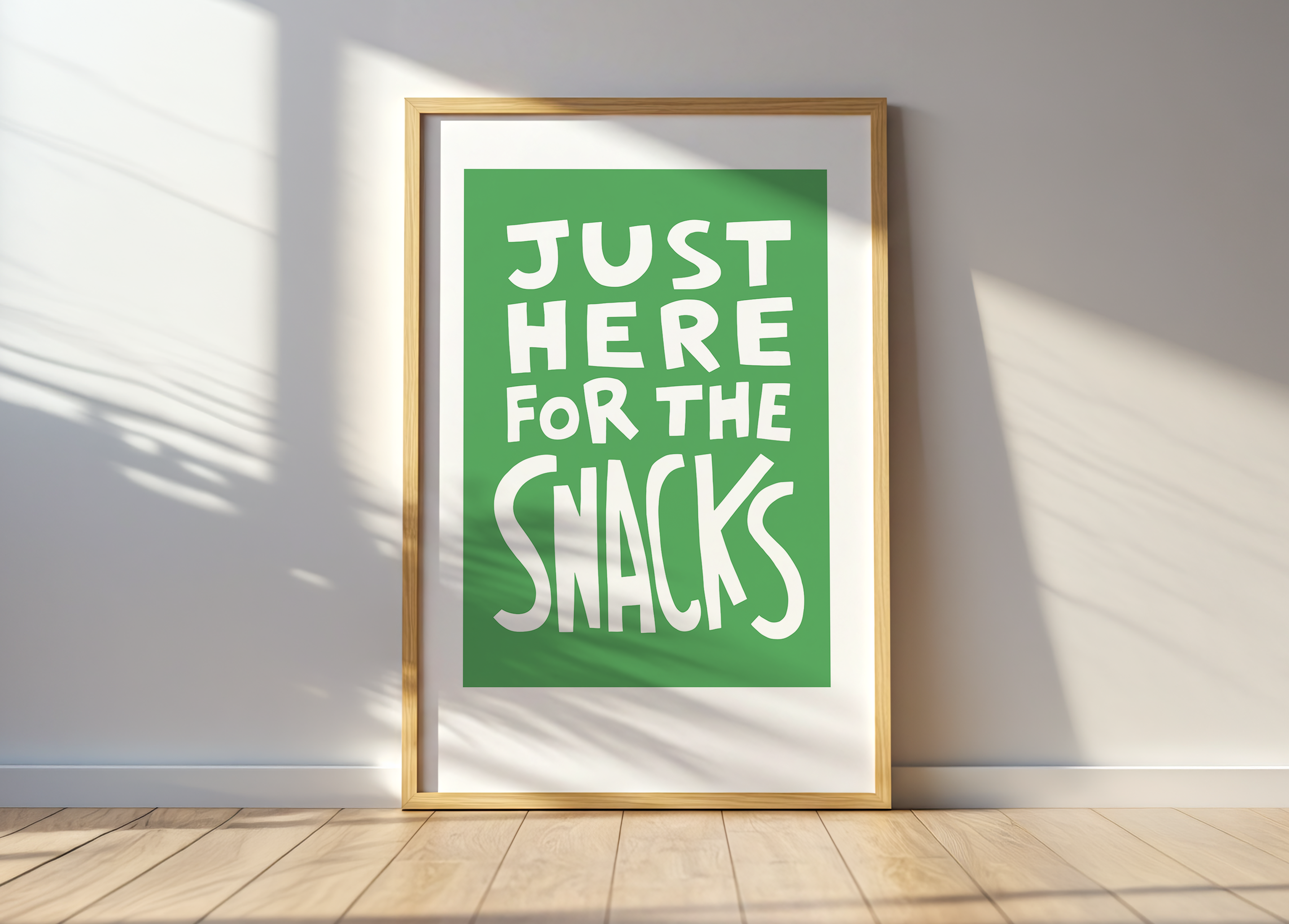 Just Here For The Snacks (Green, Digital Download)