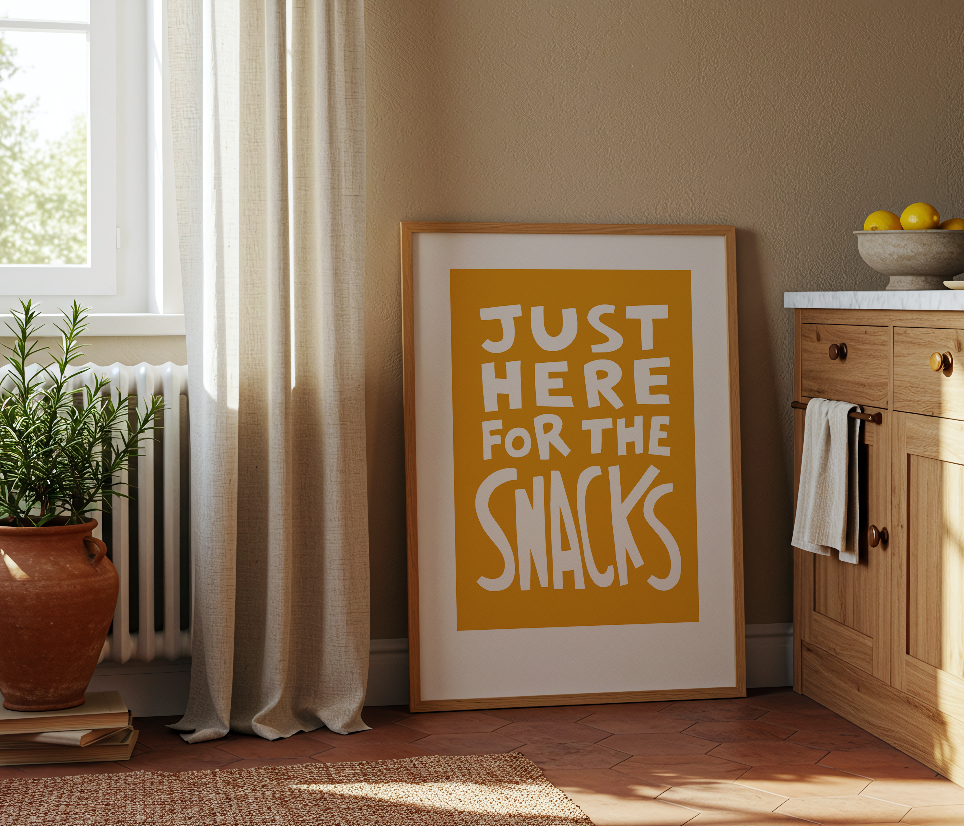 Just Here For The Snacks (Yellow, Digital Download)