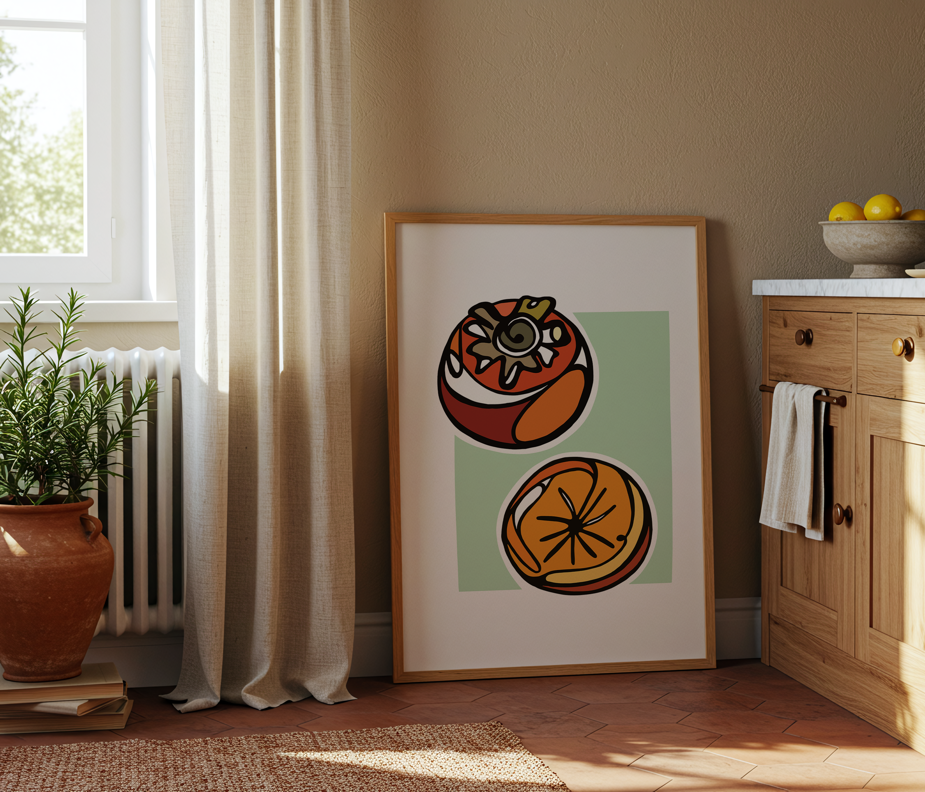 Swirly Persimmon (Digital Download)