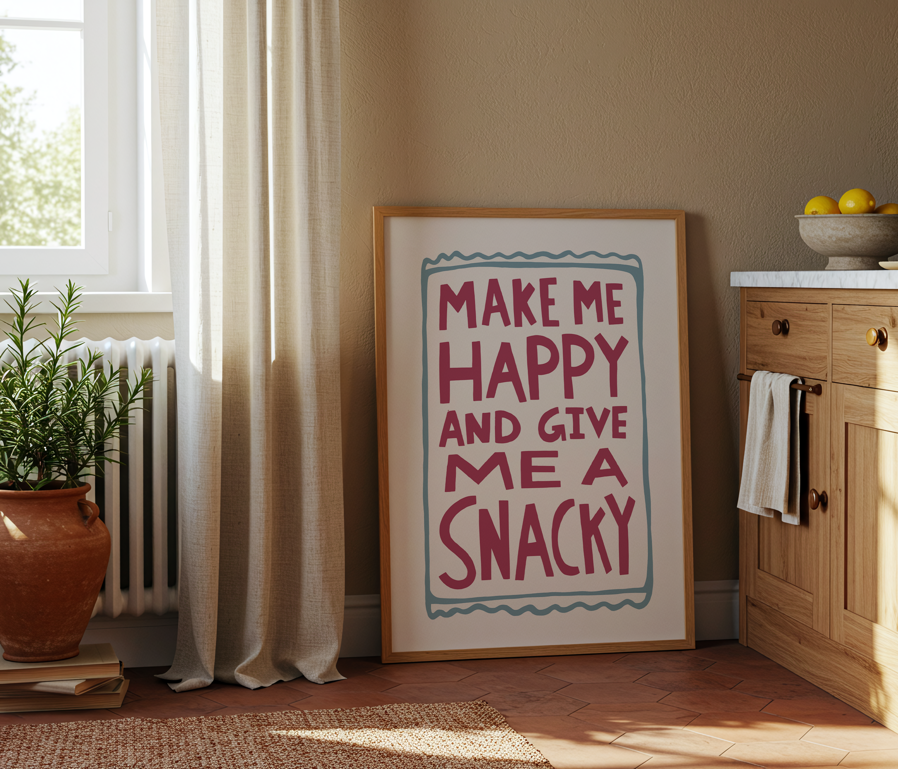 Make Happy Give Snacky (White, Digital Download)