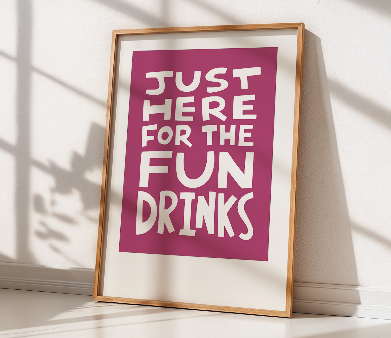 Just Here For The Fun Drinks (Pink, Digital Download)