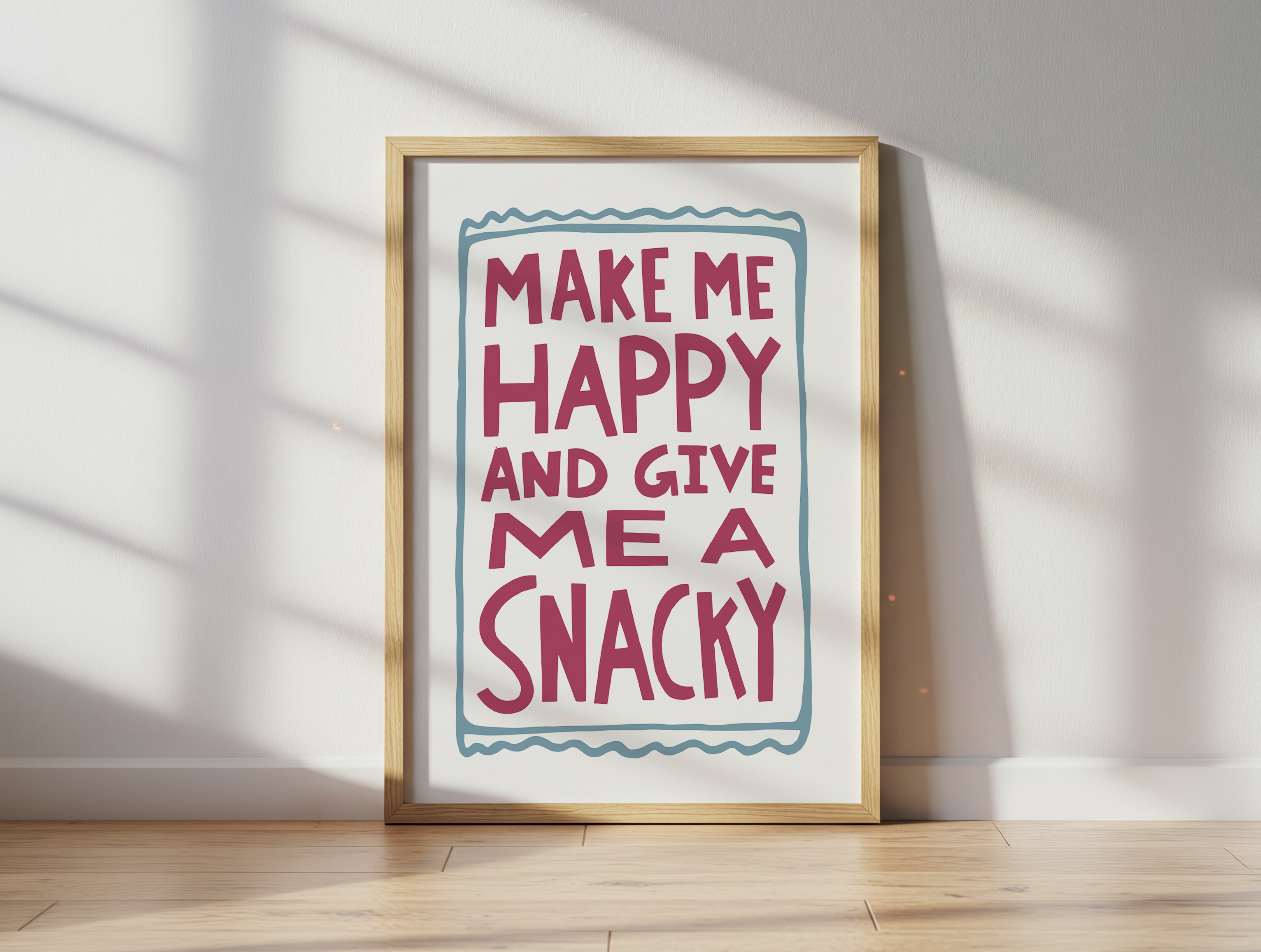 Make Happy Give Snacky (White, Digital Download)