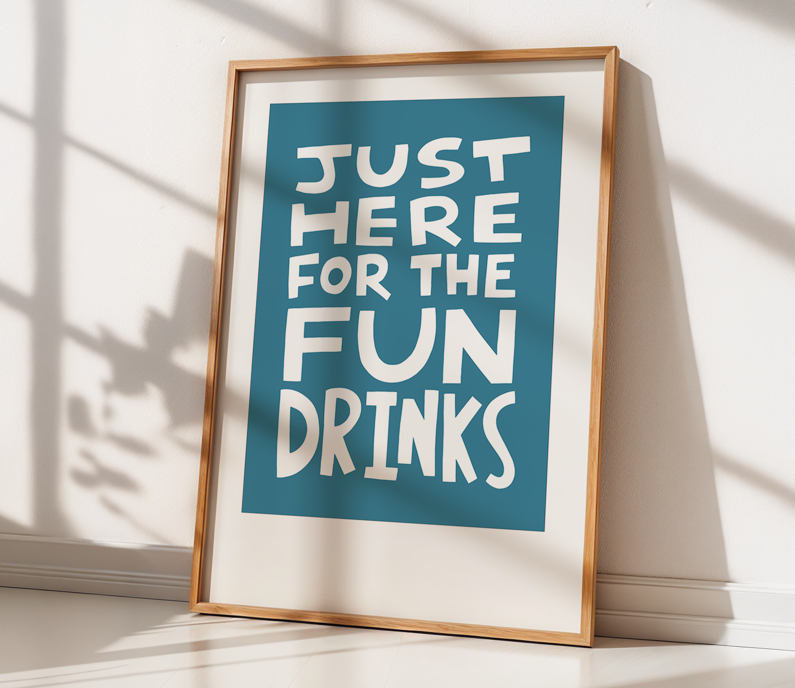 Just Here For The Fun Drinks (Blue, Digital Download)