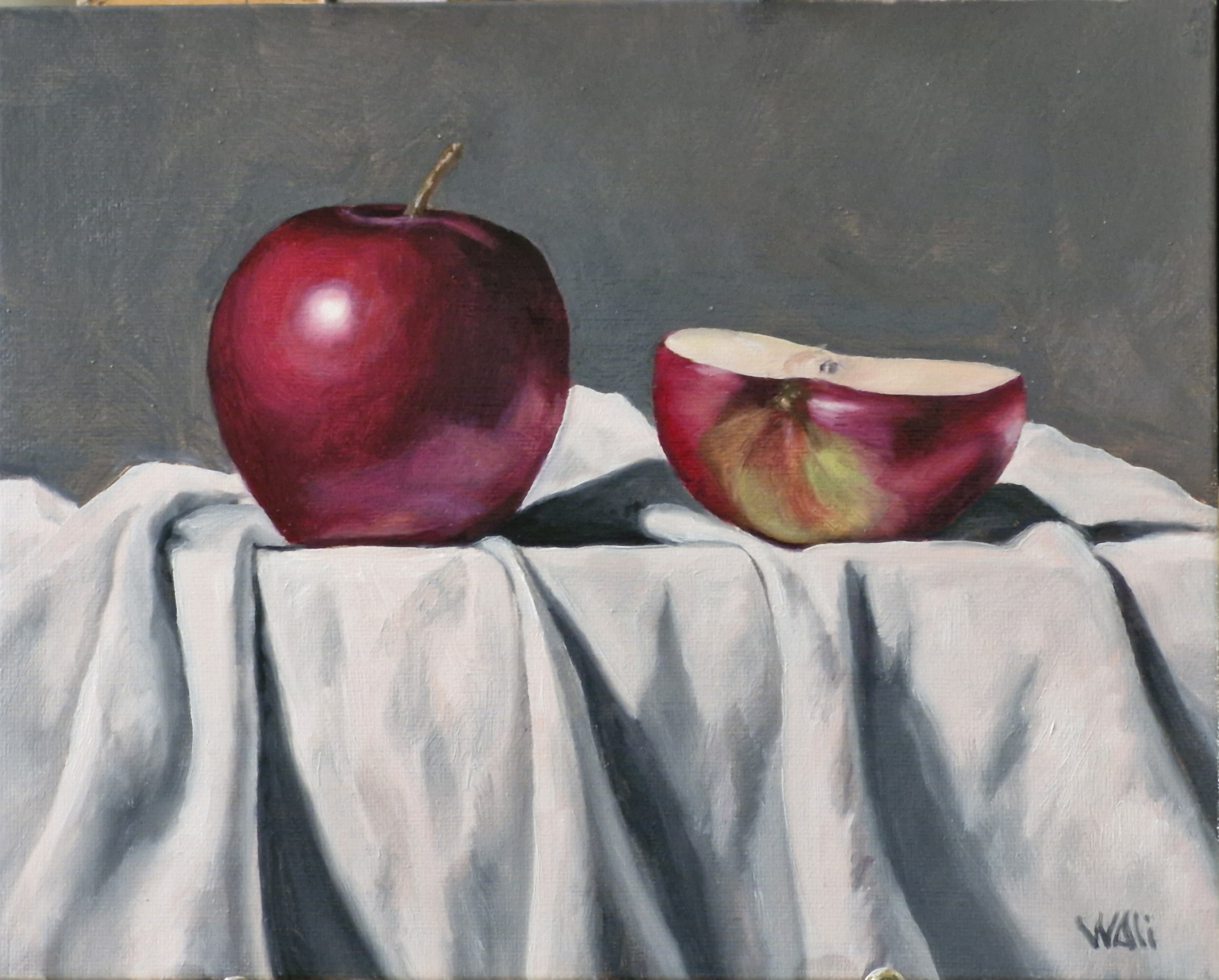 Red Apple Still Life Painting