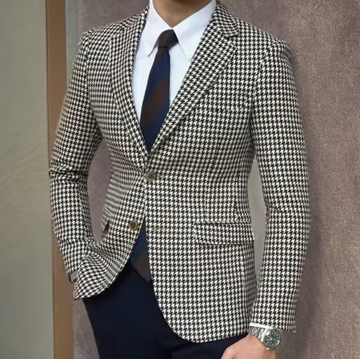 Men's Houndstooth Blazer